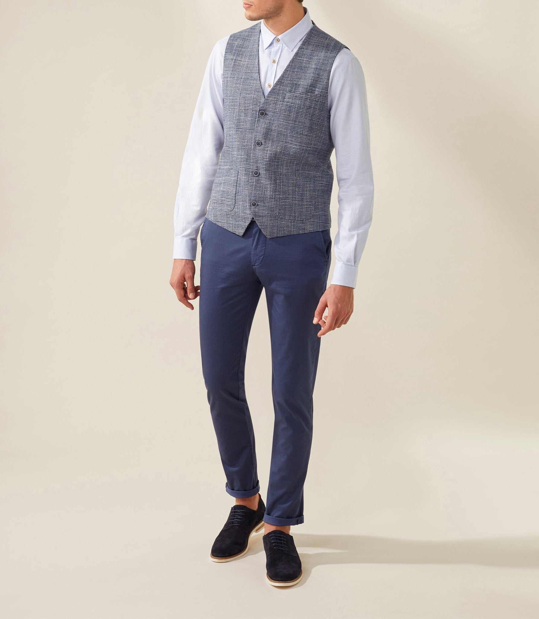 Gilet casual bleu "Lenvie"