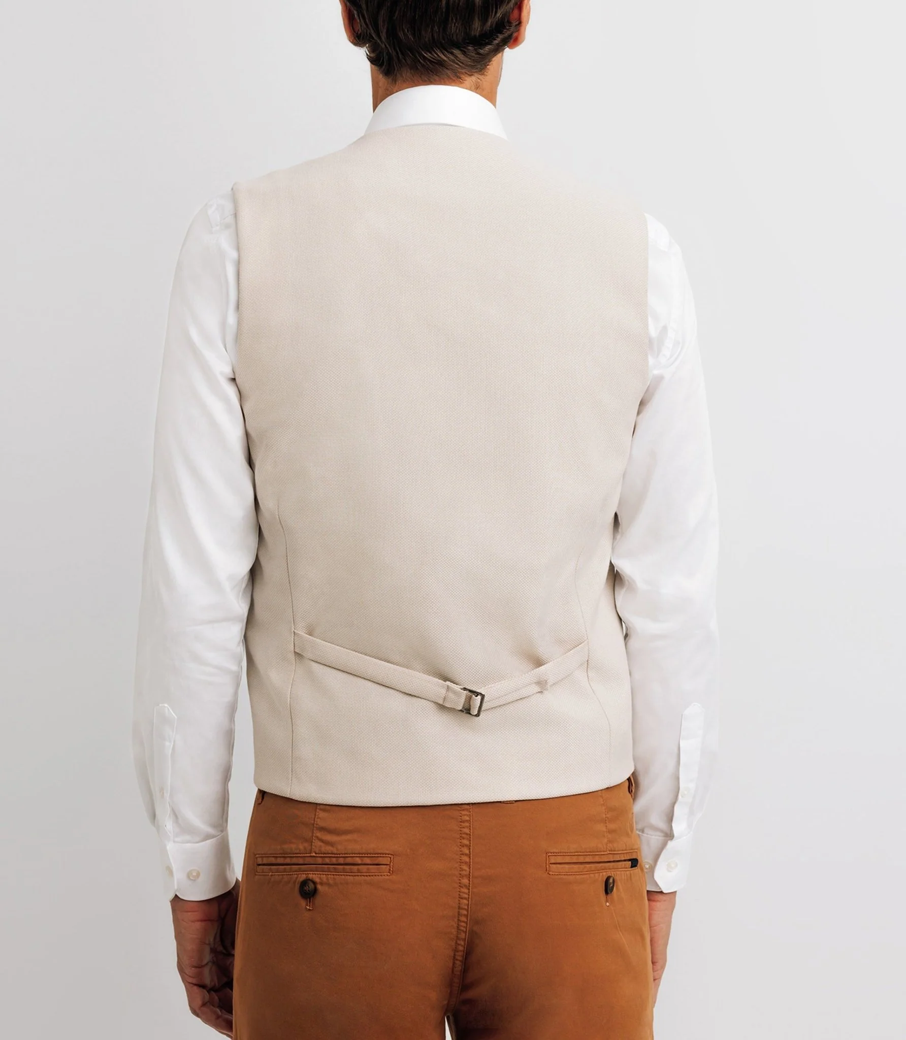 Gilet casual armuré écru - Image 3