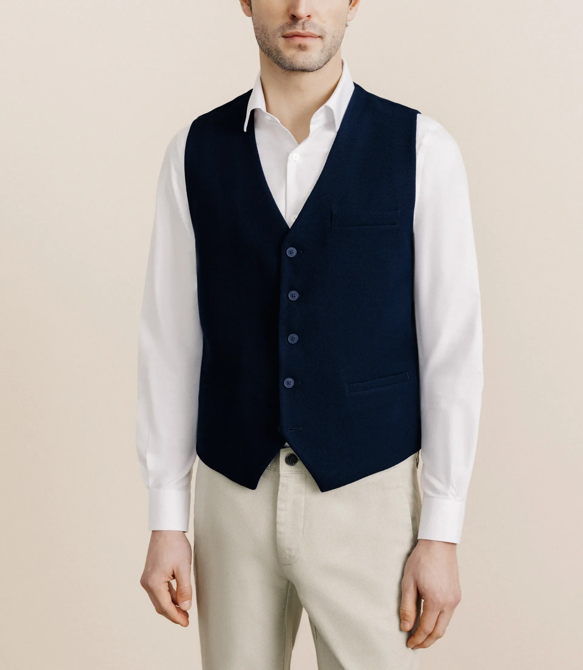 Gilet nid d'abeille marine