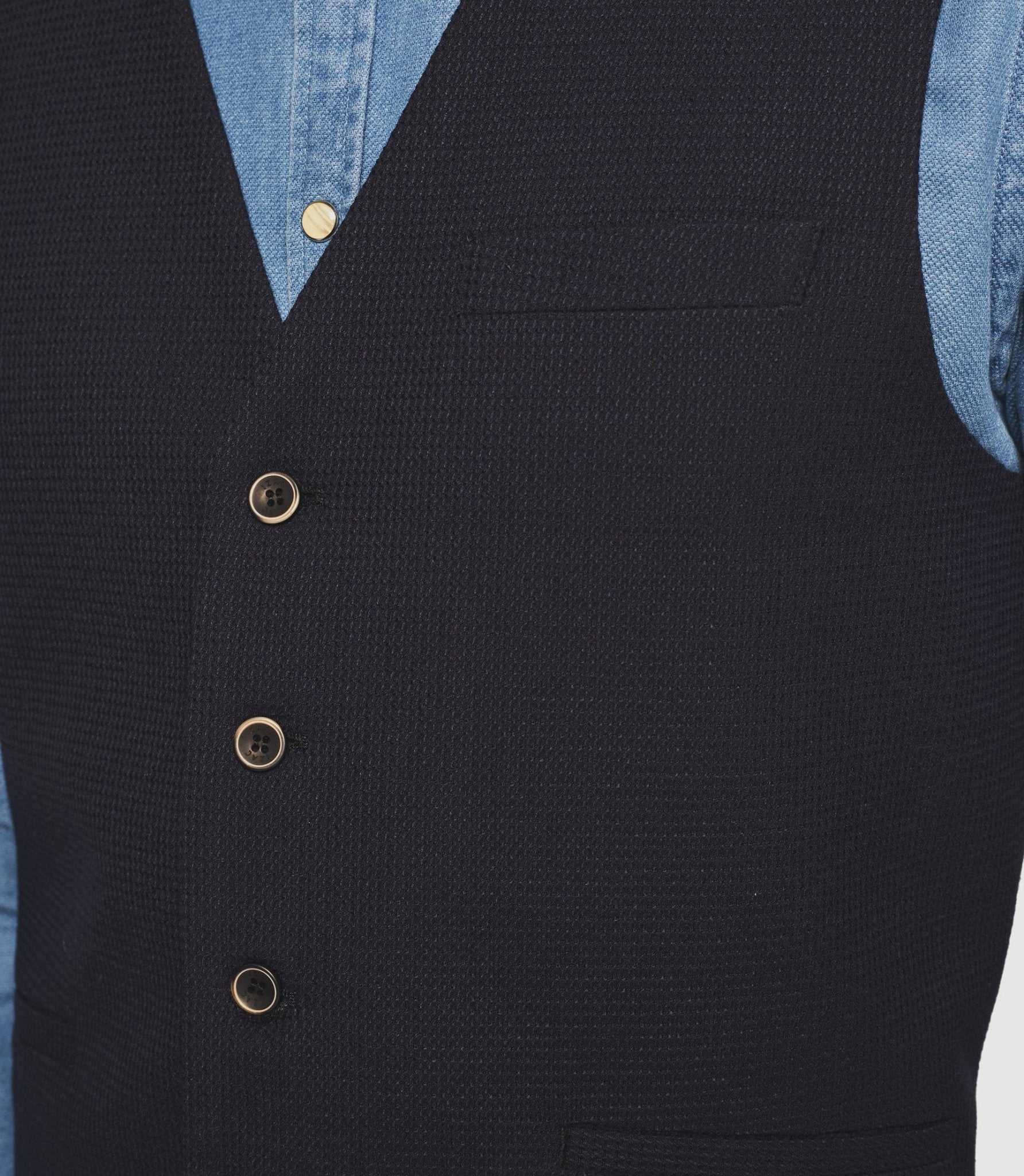 Gilet casual marine "Jimage" - Image 2