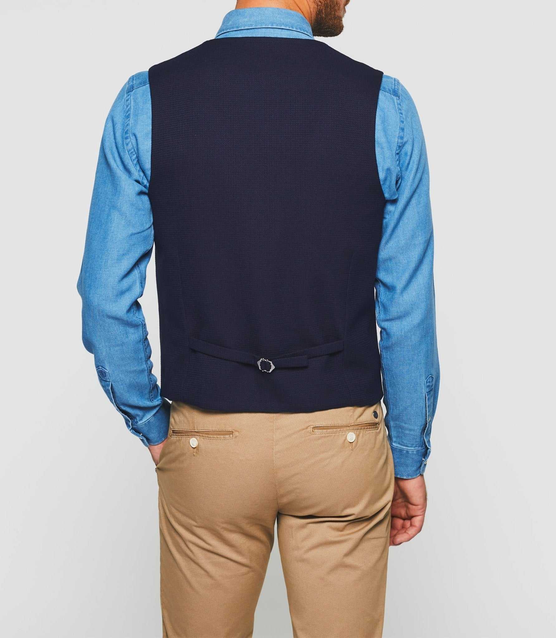 Gilet casual marine "Jimage" - Image 4