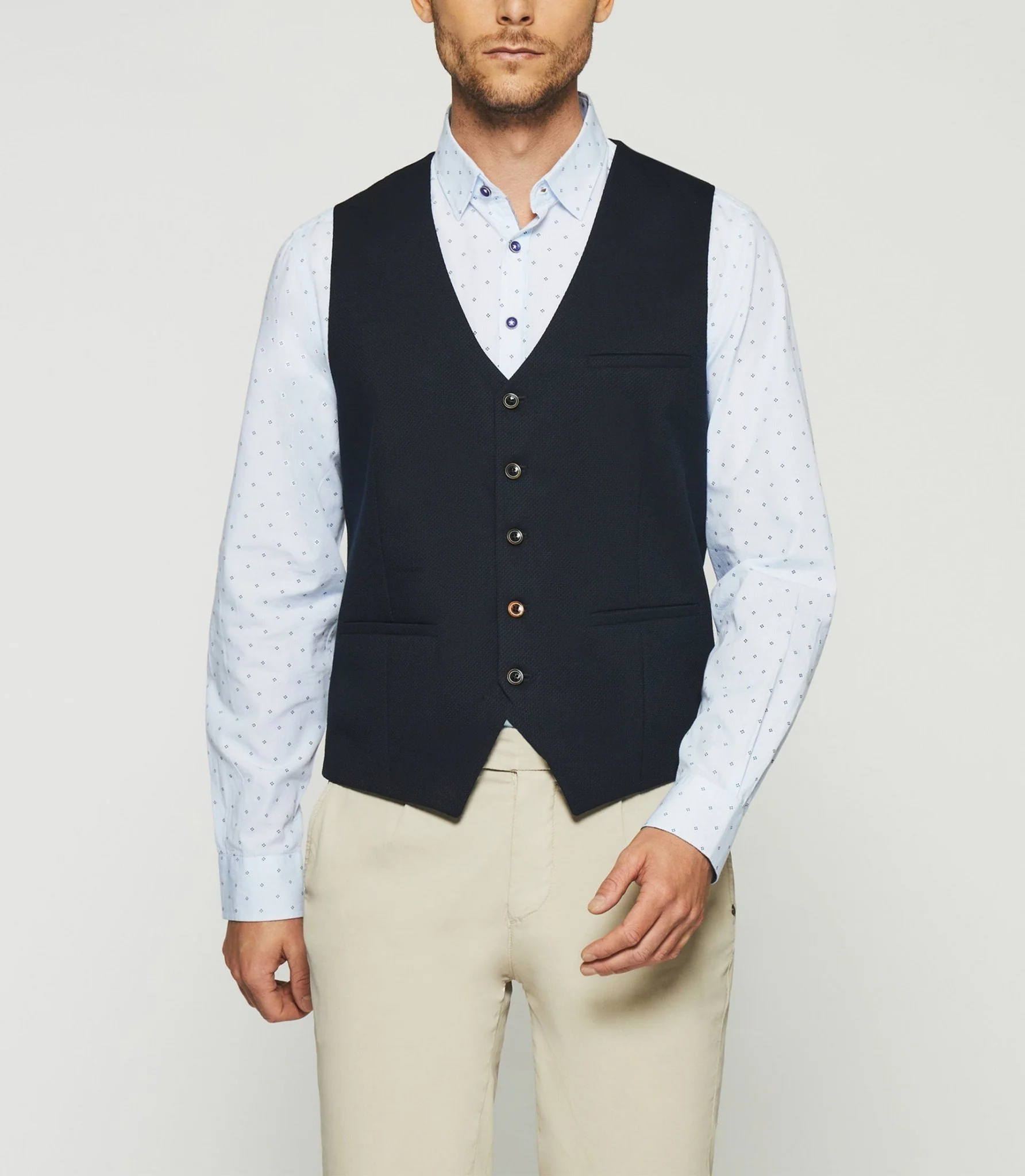Gilet casual marine - Image 2