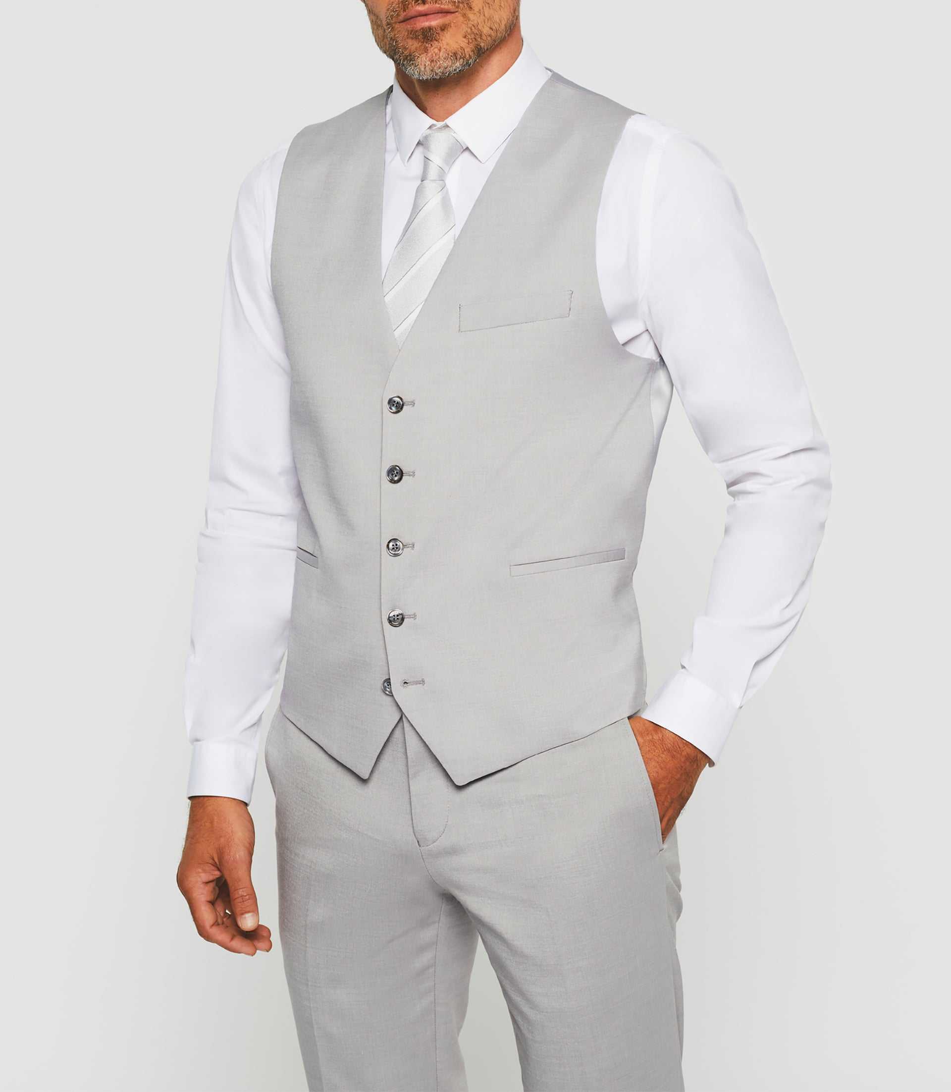 Gilet de costume gris "Jfaki" - Image 3