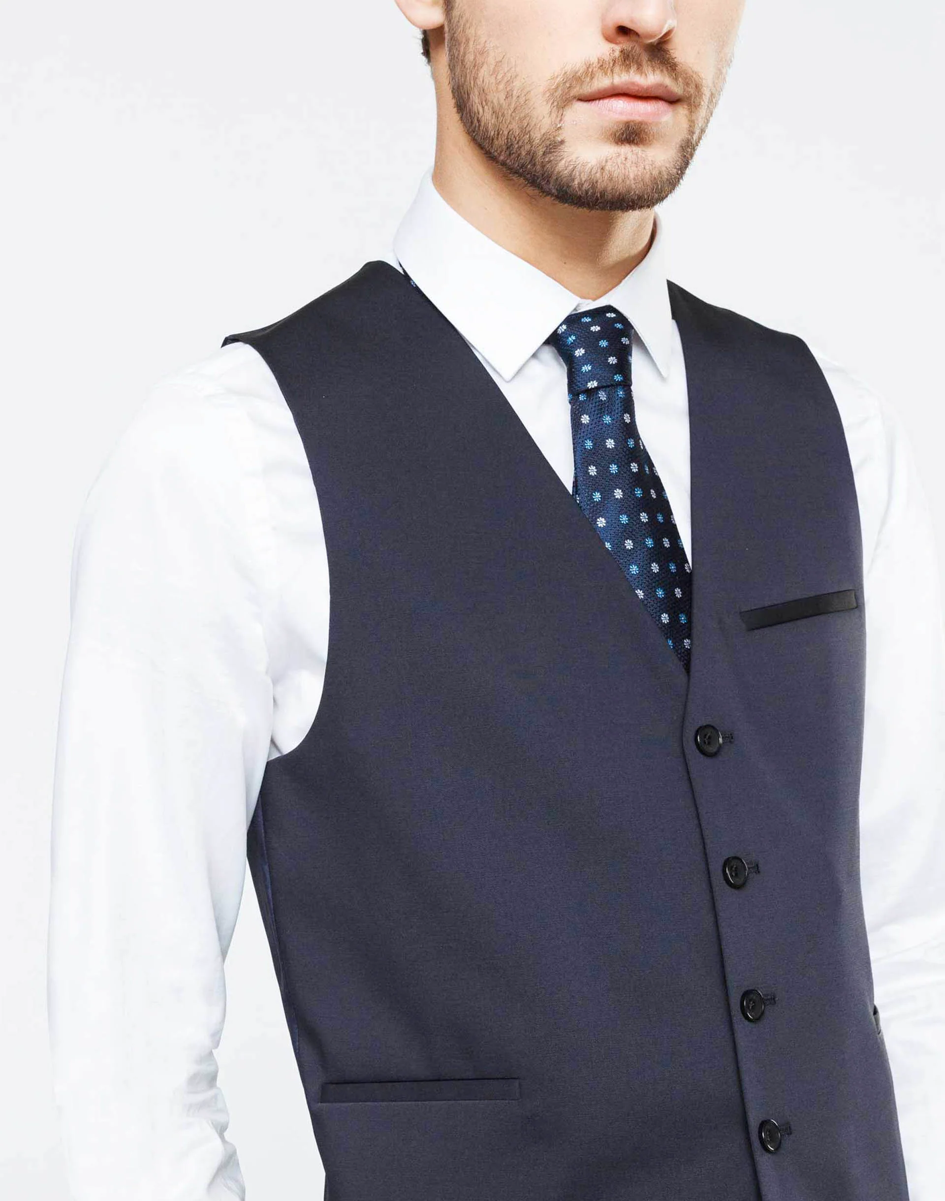 Gilet de costume bleu marine - Image 2