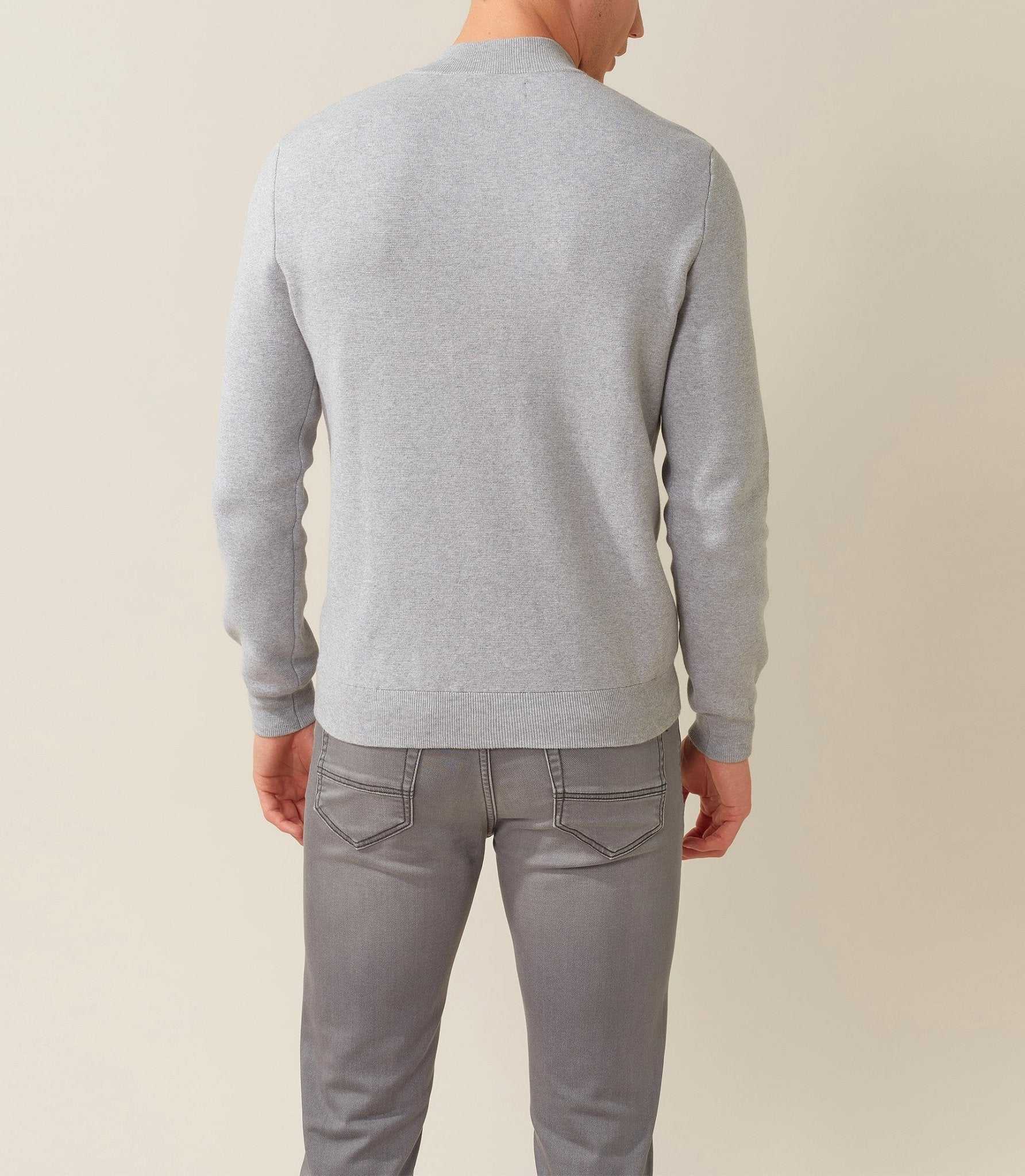 Gilet zippé style campus gris "Forbert" - Image 3