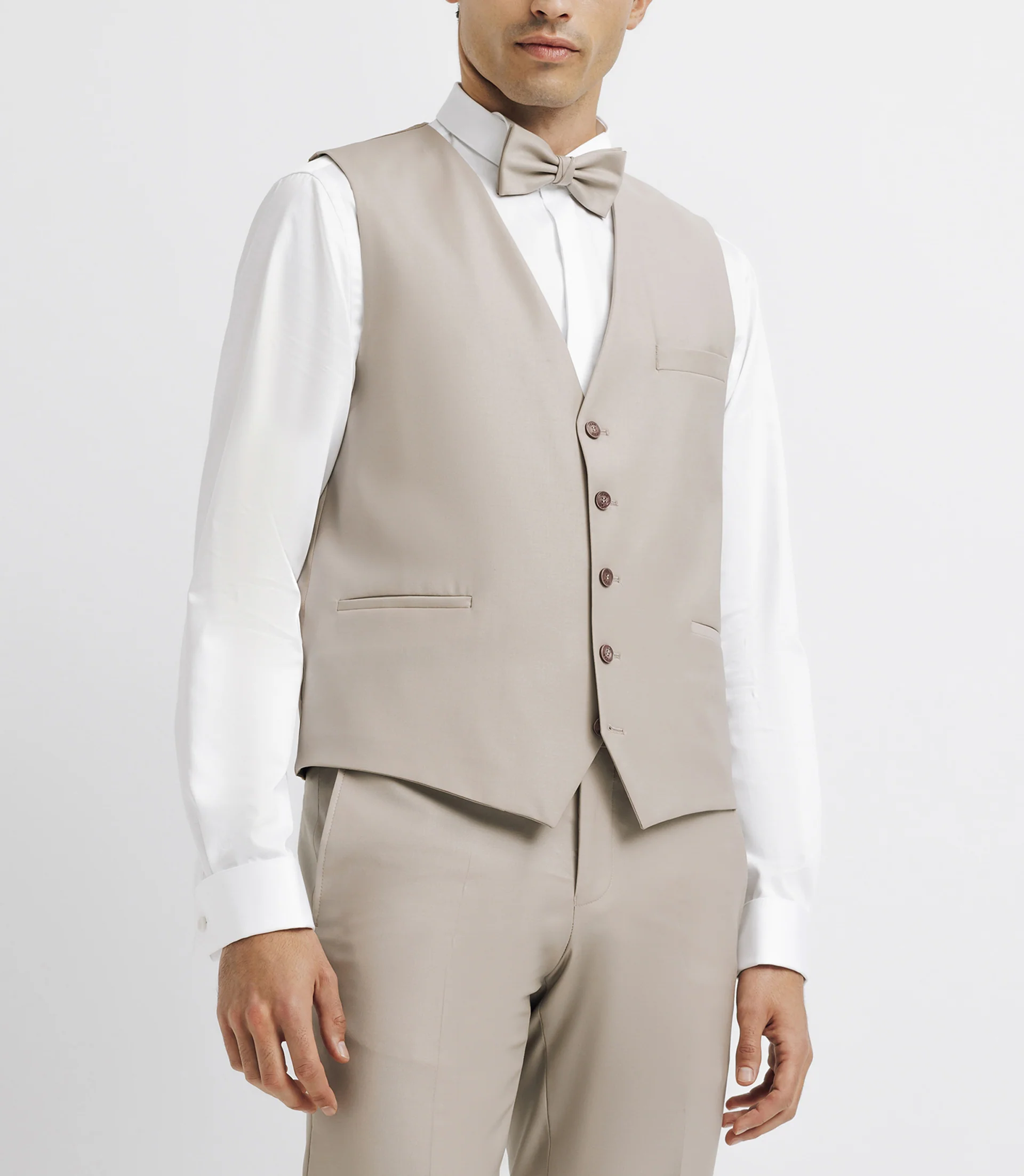 Gilet de costume beige