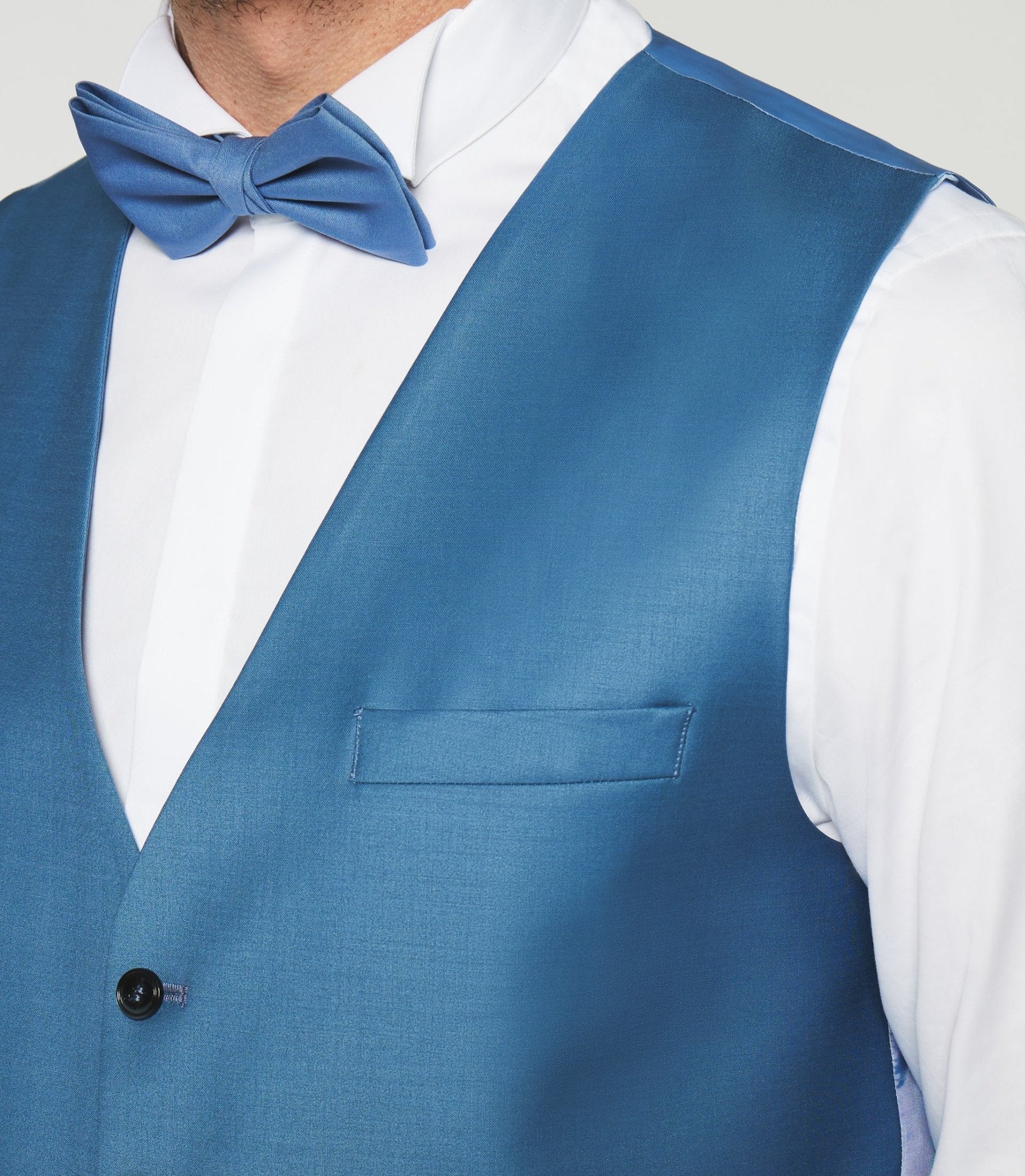 Gilet de costume en laine bleu clair JFAVORI - Image 2