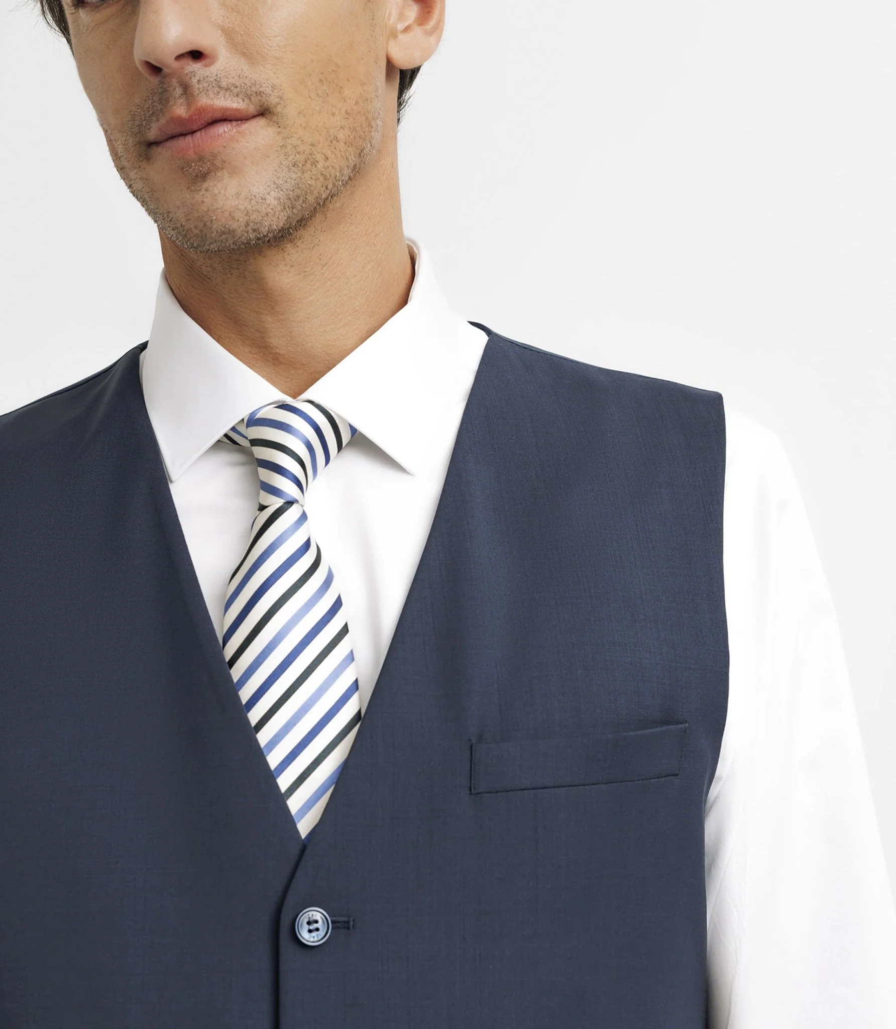 Gilet de costume bleu marine - Image 2
