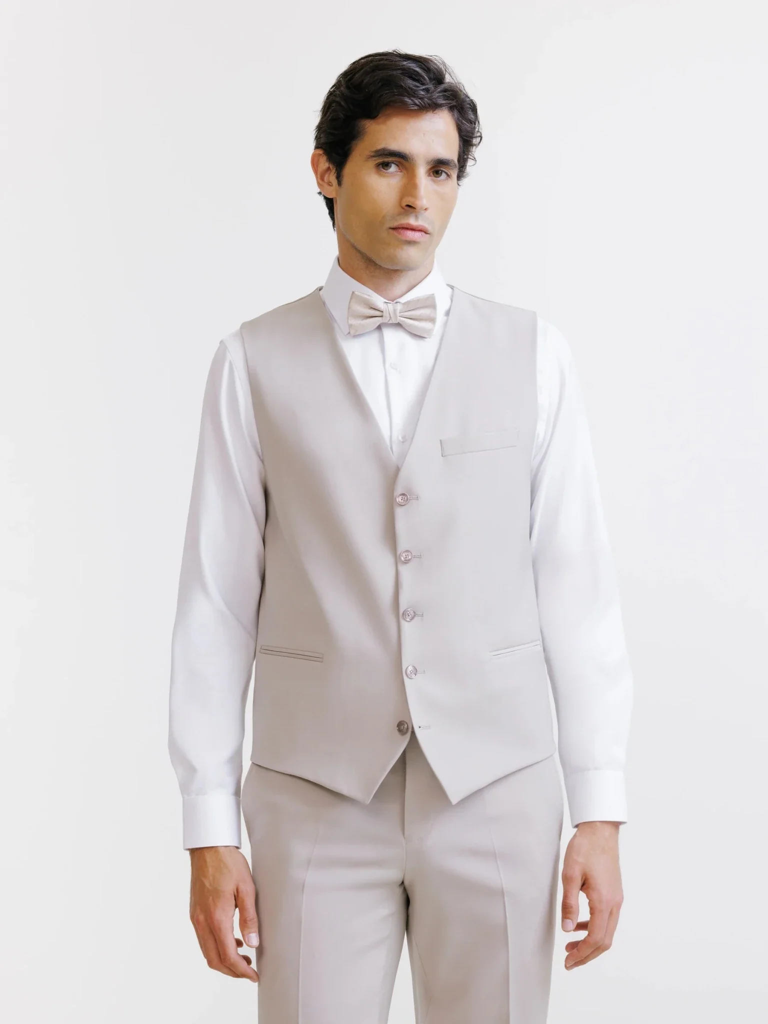 Gilet ville en laine majoritaire beige