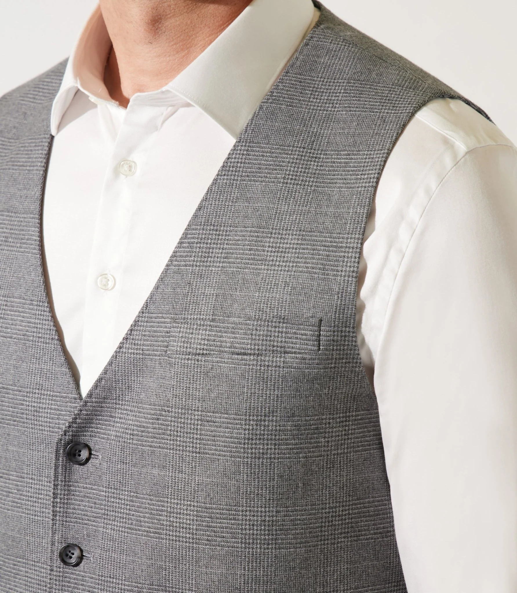 Gilet de costume esprit prince de galles gris XFAGGIO - Image 2