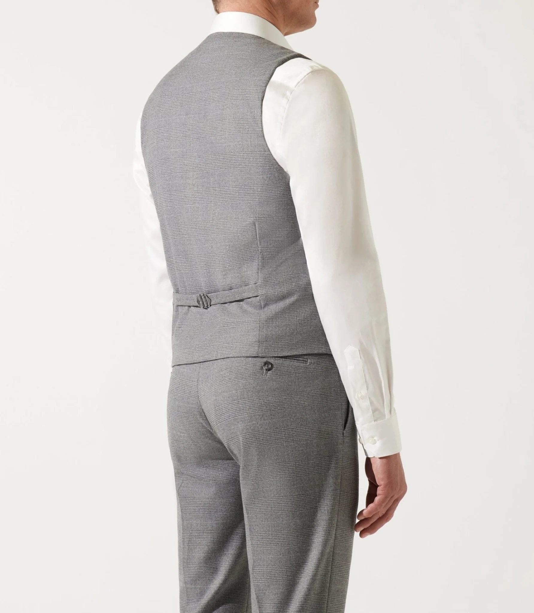 Gilet de costume esprit prince de galles gris XFAGGIO - Image 3
