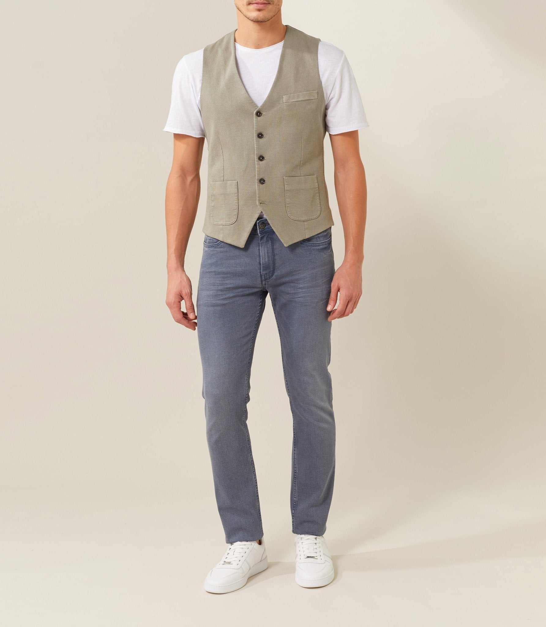 Gilet casual kaki "Quideal"