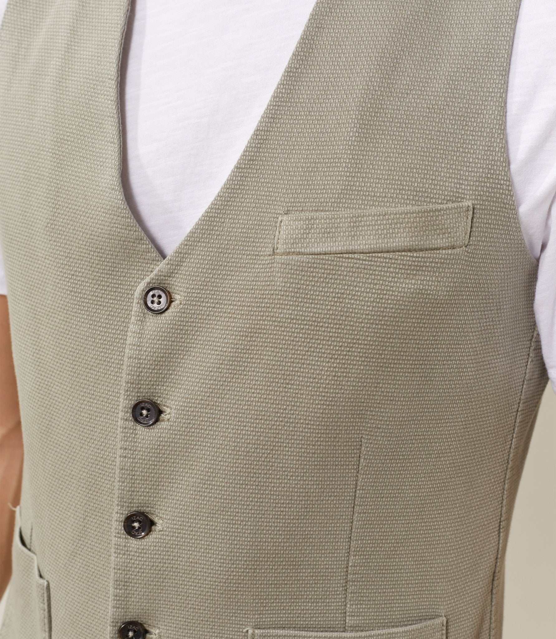 Gilet casual kaki "Quideal" - Image 2
