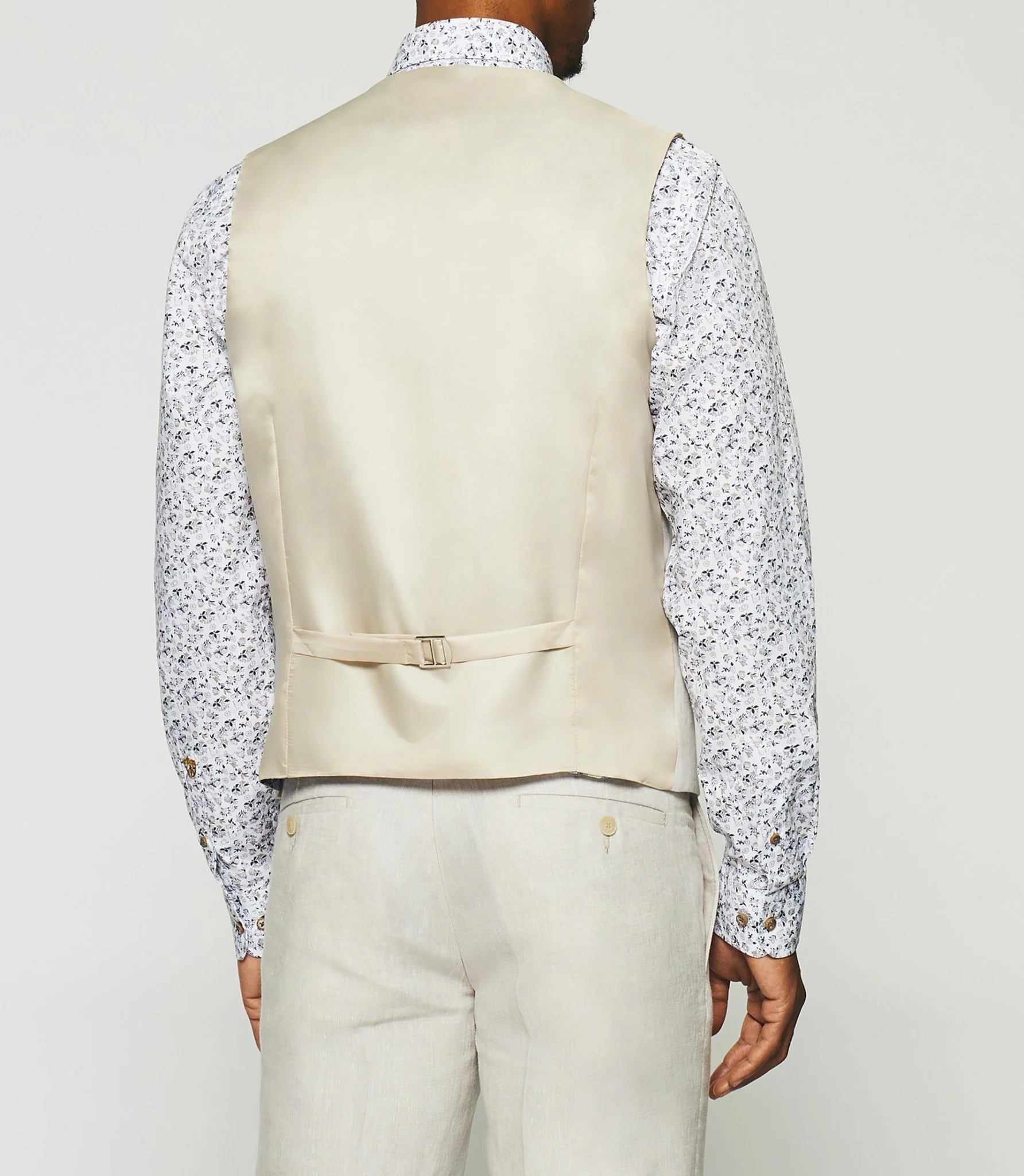 Gilet de costume en lin parme JCELESTE - Image 3