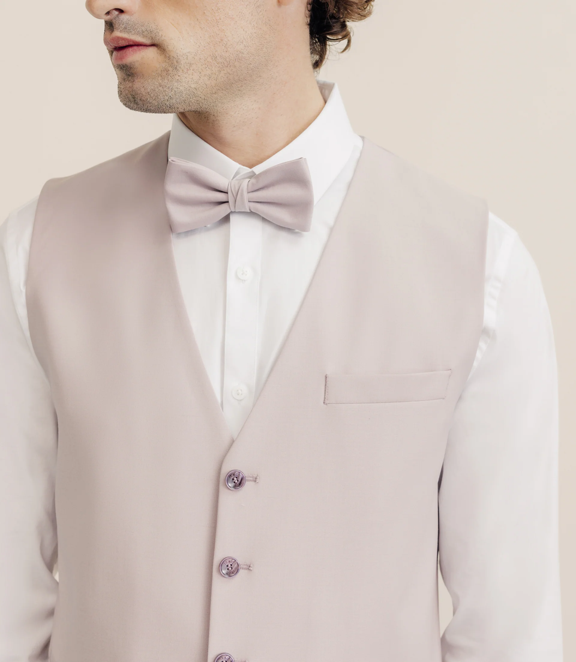 Gilet ville en laine majoritaire rose - Image 2