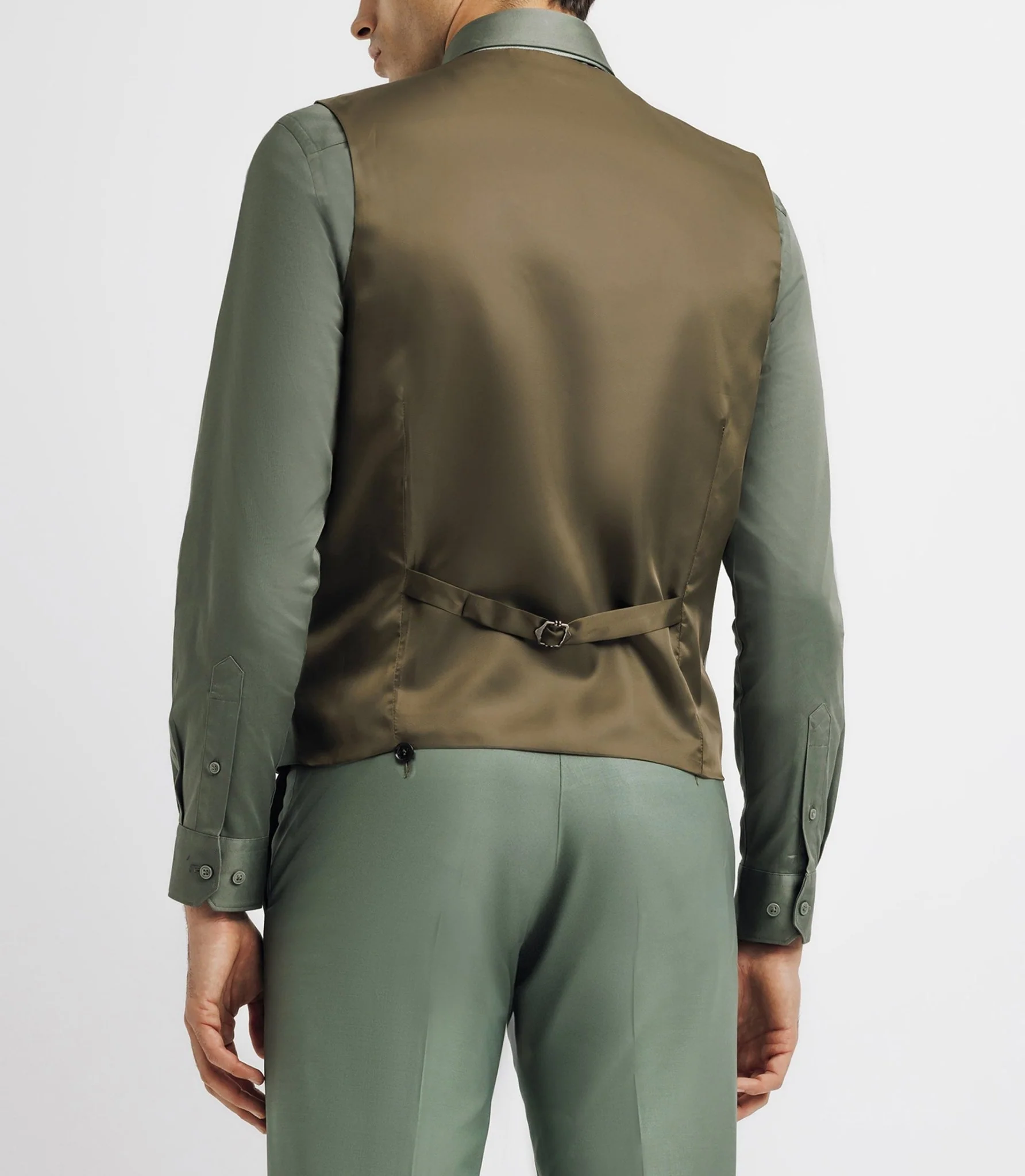 Gilet de costume vert clair - Image 2