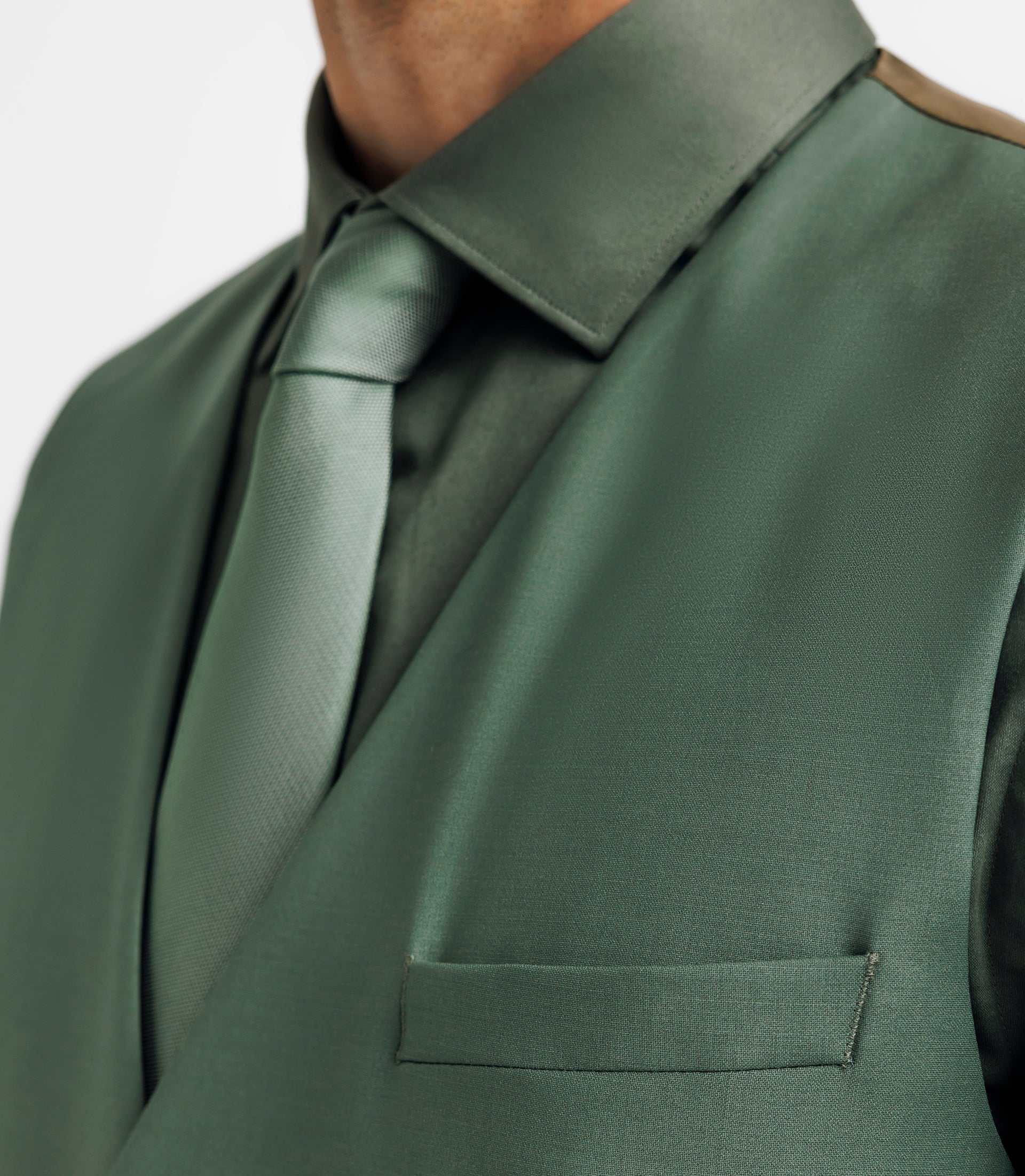 Gilet de costume vert clair - Image 3