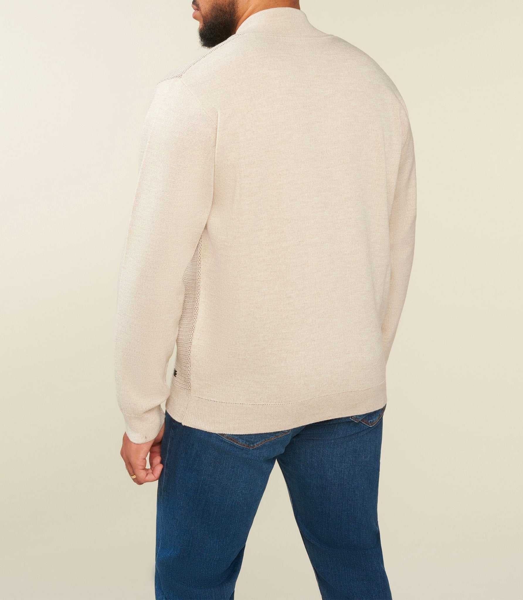 Gilet zippé beige col teddy BAOBT - Image 3