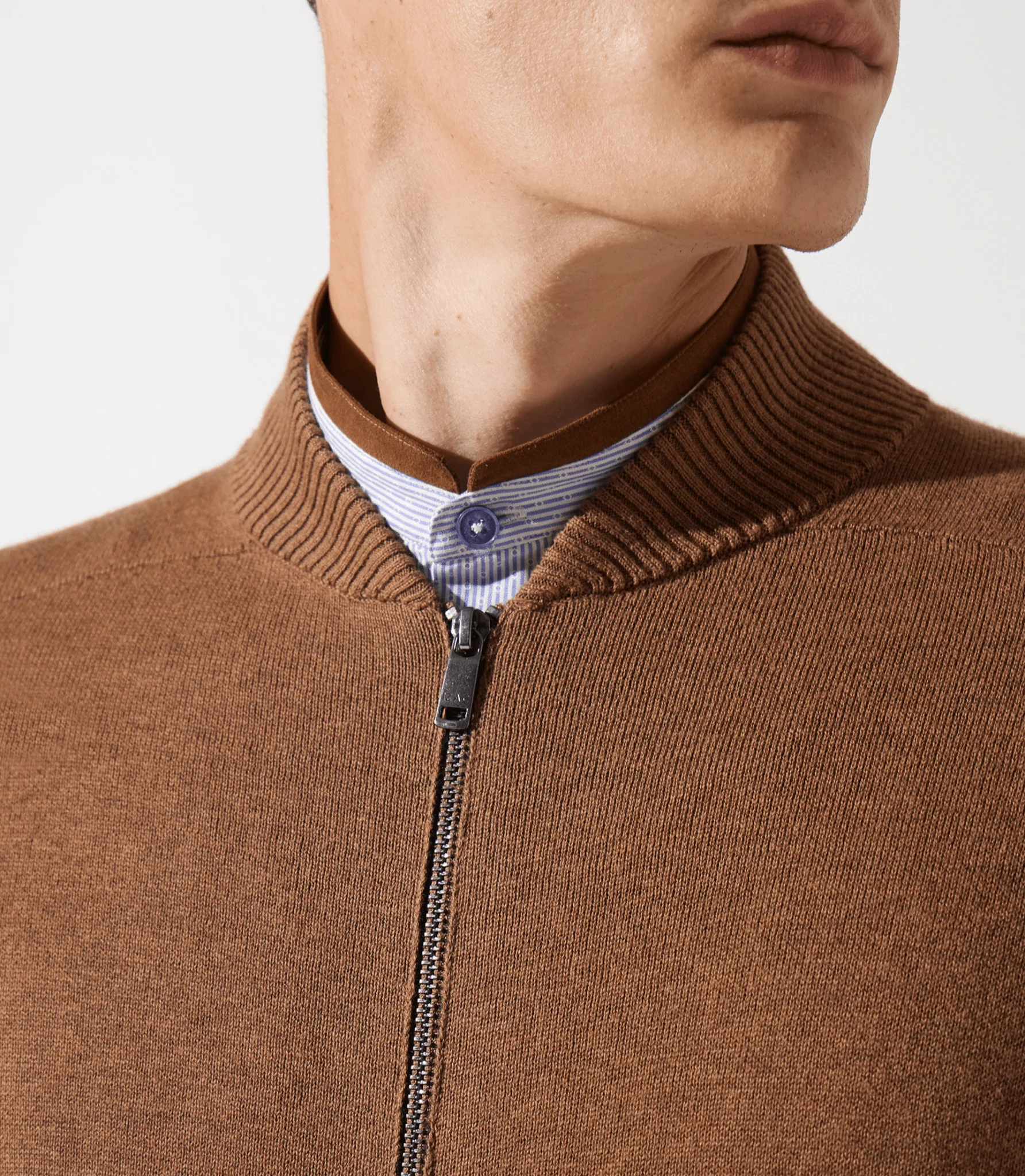 Gilet zippé col teddy camel - Image 4