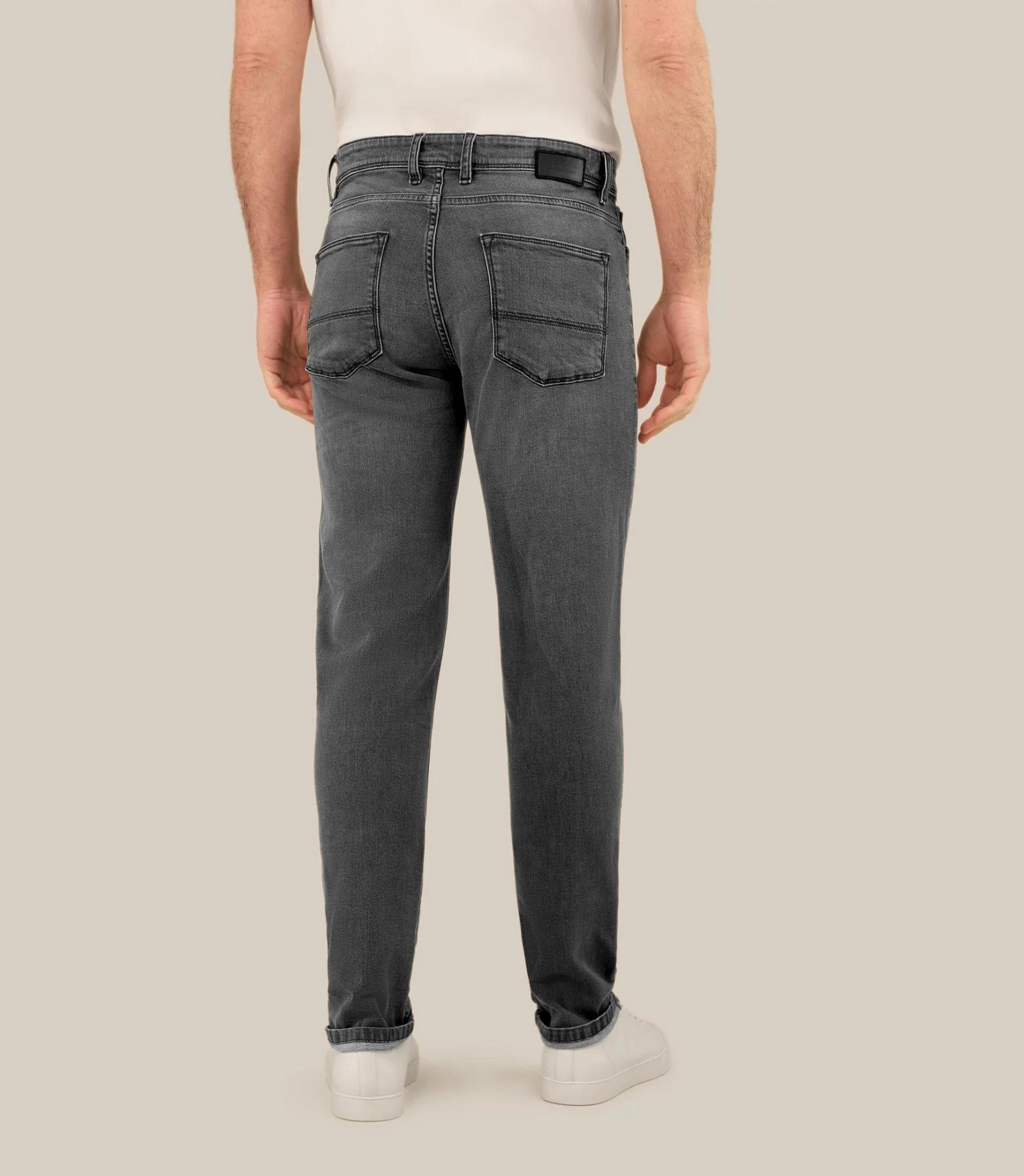 Jean 5 poches "jog" coupe slim gris - Image 2