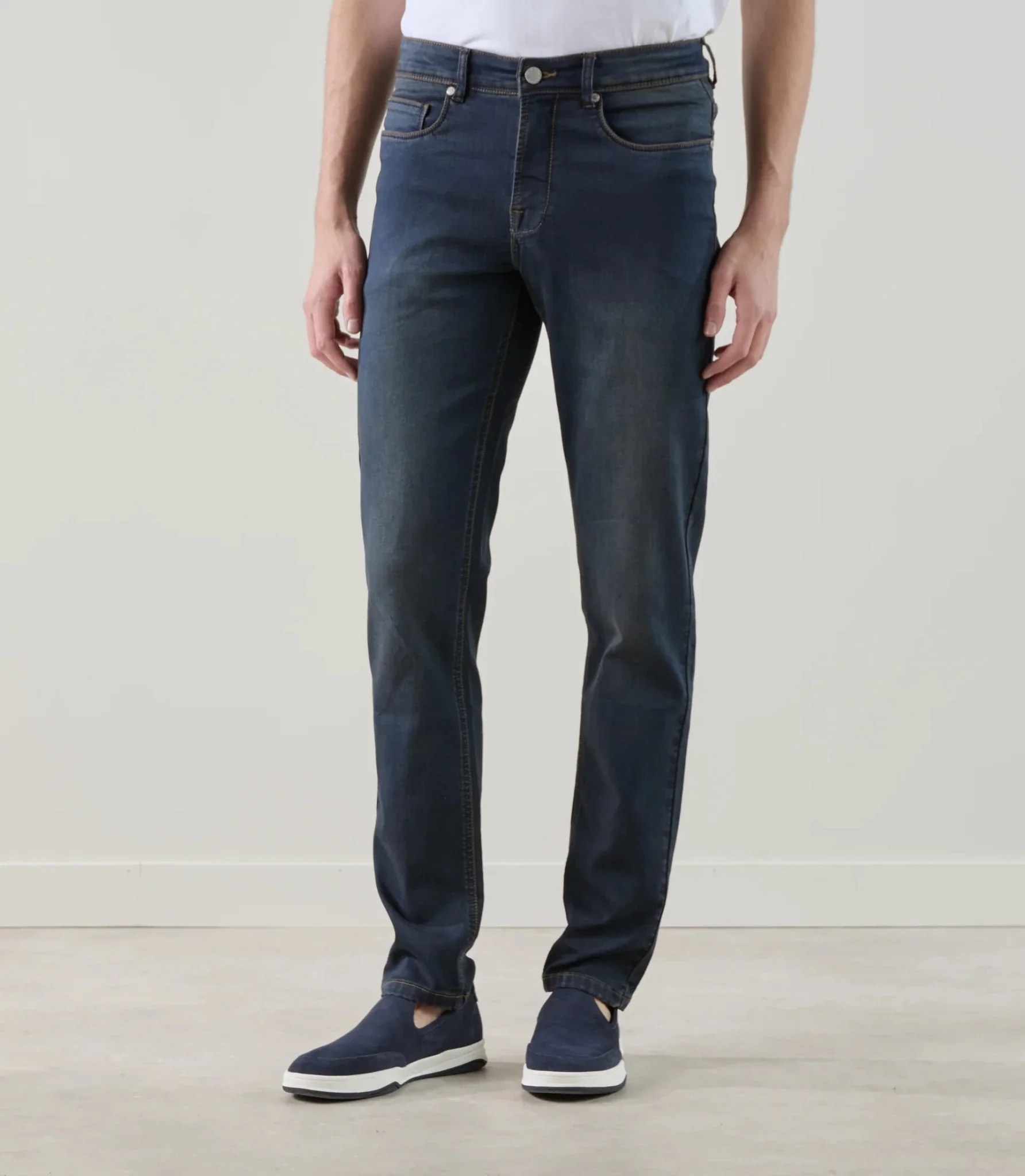 Jean 5 poches stretch bleu foncé