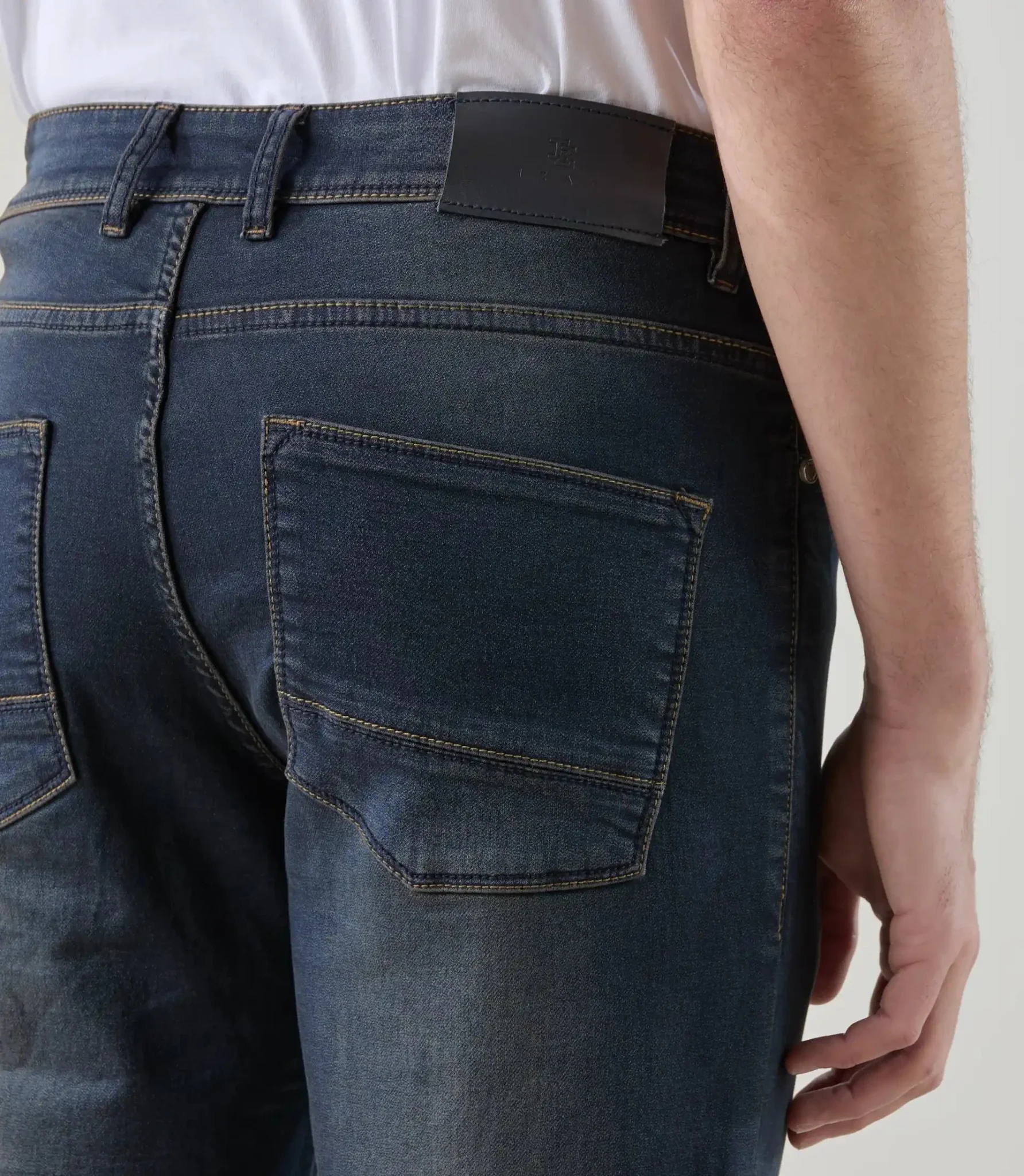 Jean 5 poches stretch bleu foncé - Image 3