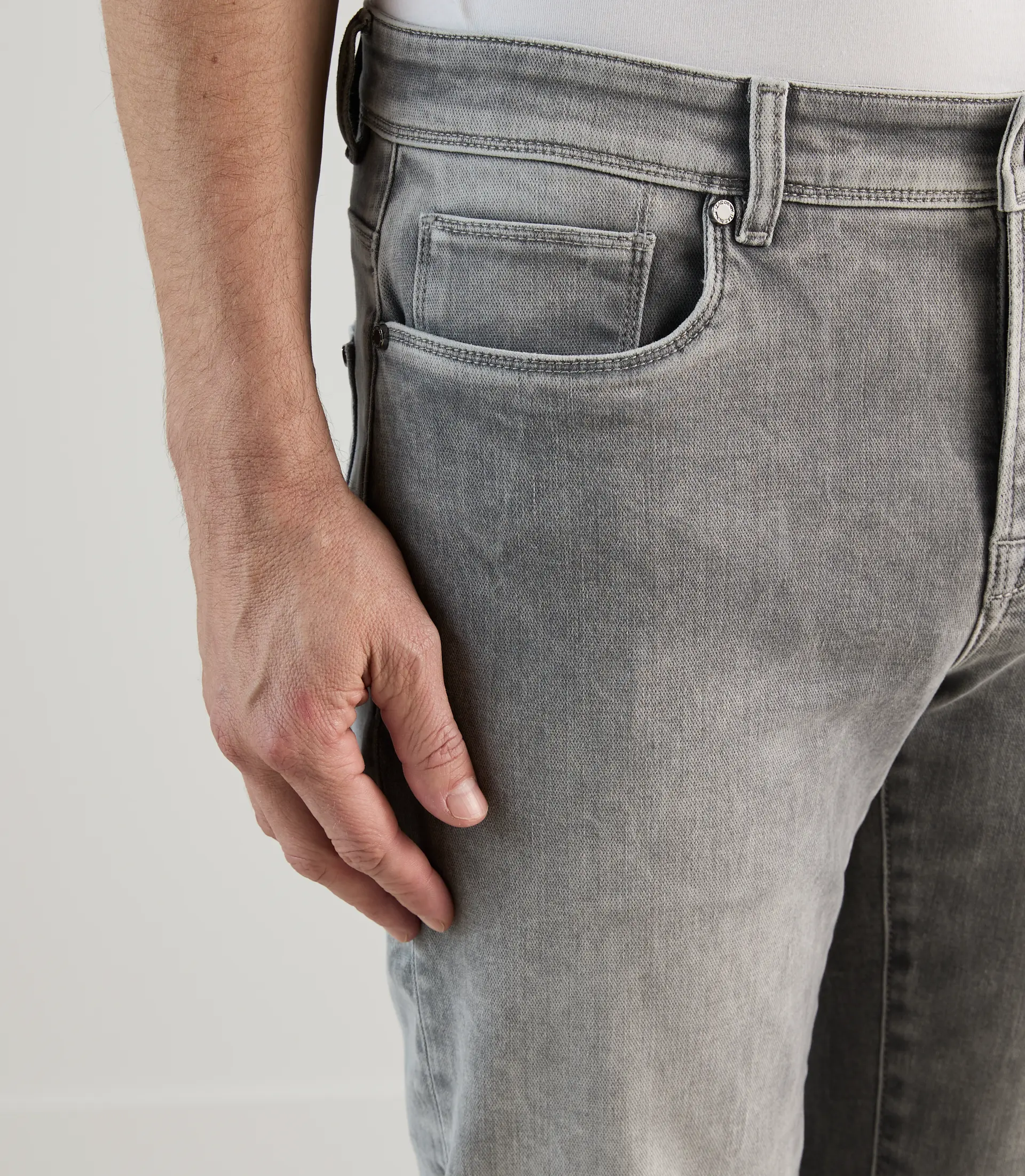 Jean 5 poches stretch gris - Image 2