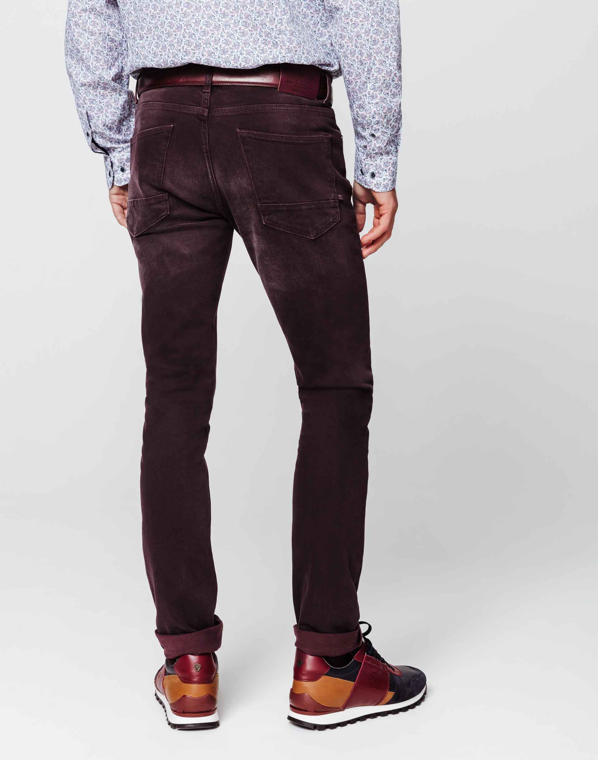 Jean slim bordeaux - Image 2