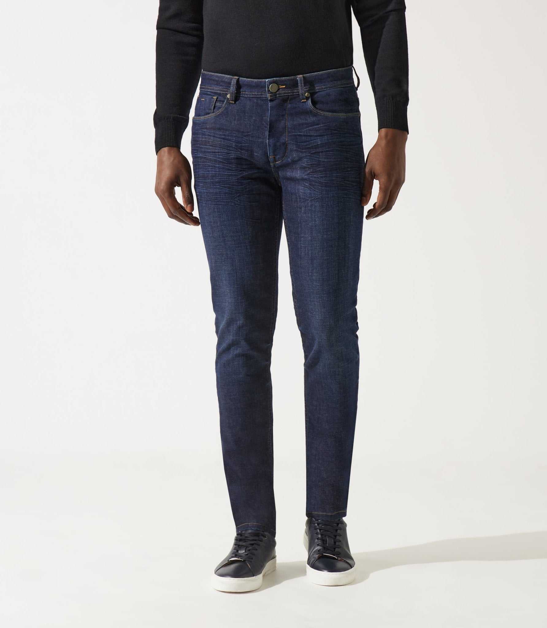 Jean slim bleu fonce EDI