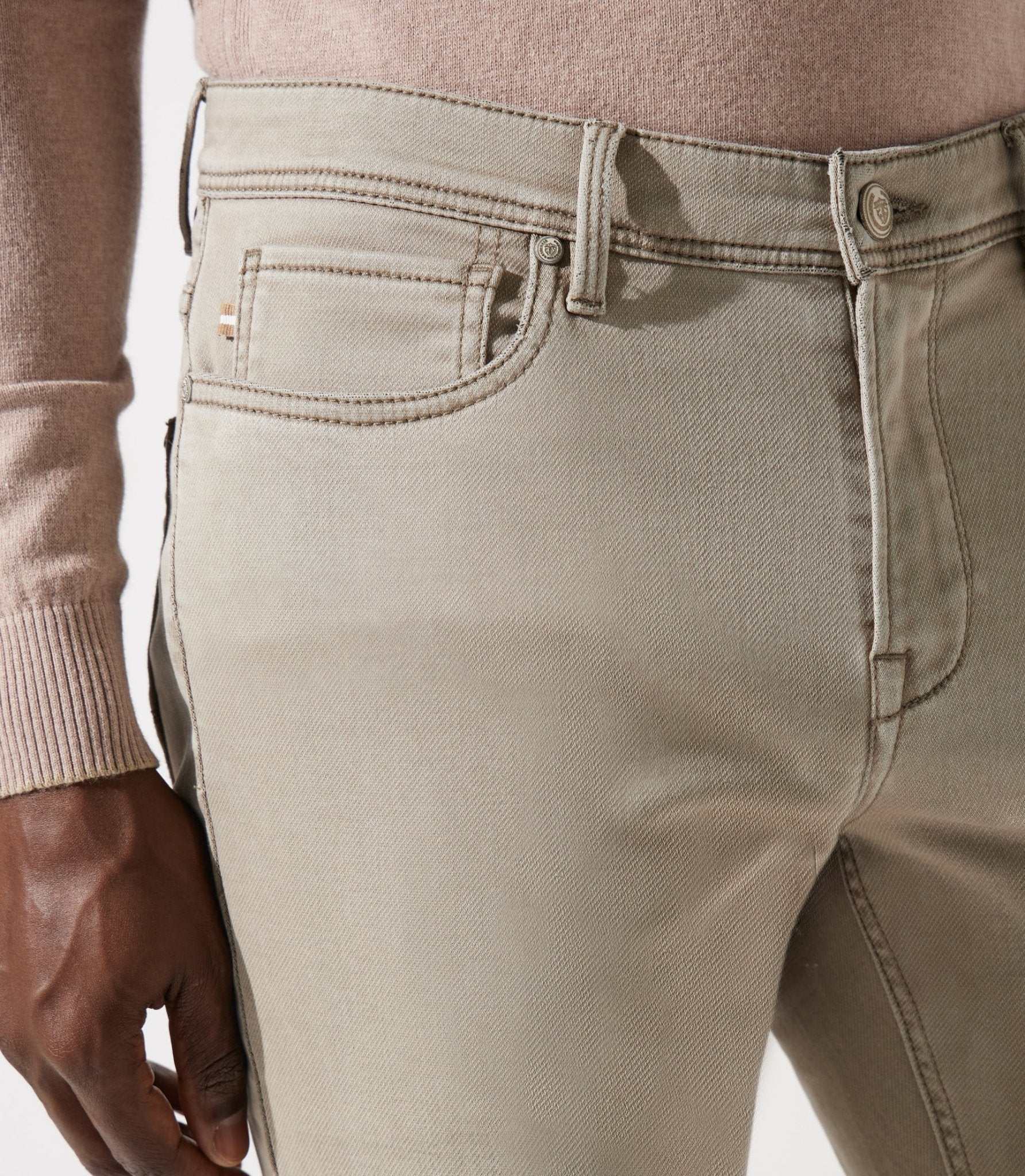 Jean slim en molleton beige ETERNELLE - Image 2