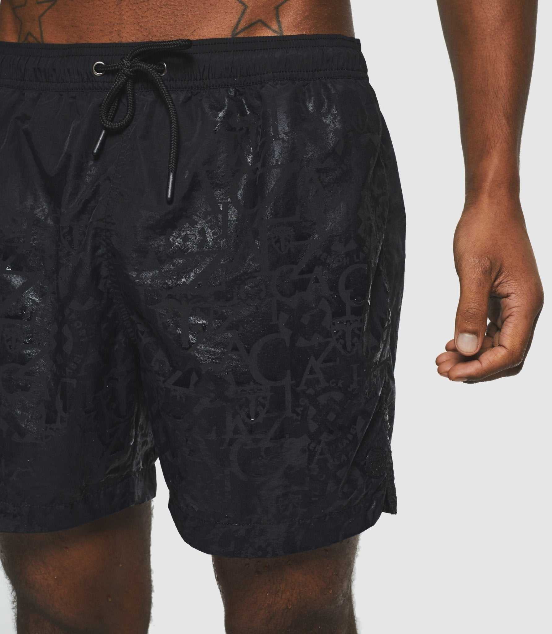 Maillot de bain imprimé noir "Inedit" - Image 2