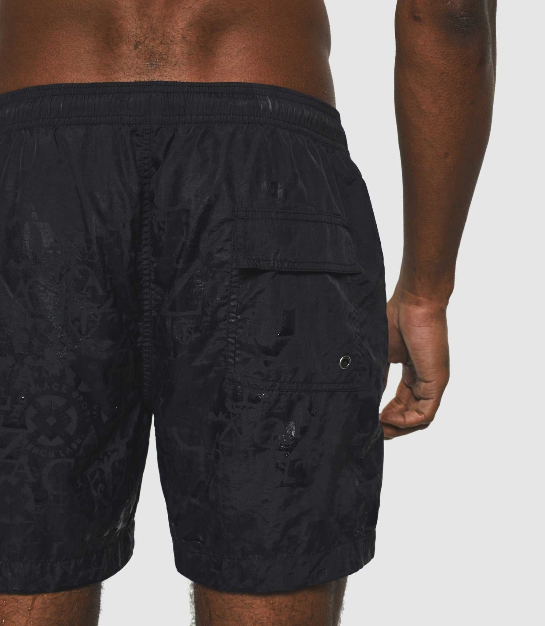 Maillot de bain imprimé noir "Inedit" - Image 3