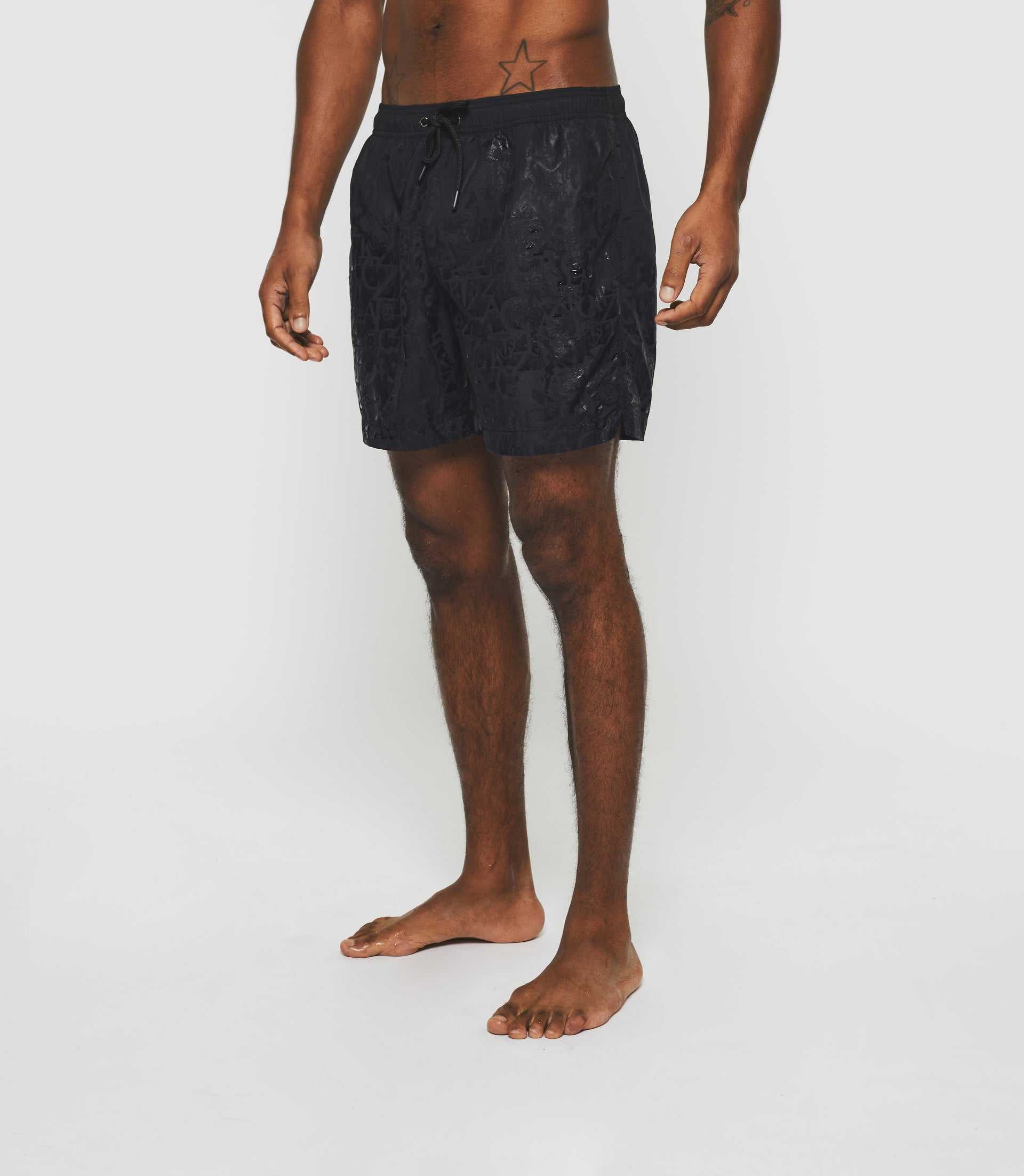 Maillot de bain imprimé noir "Inedit" - Image 4