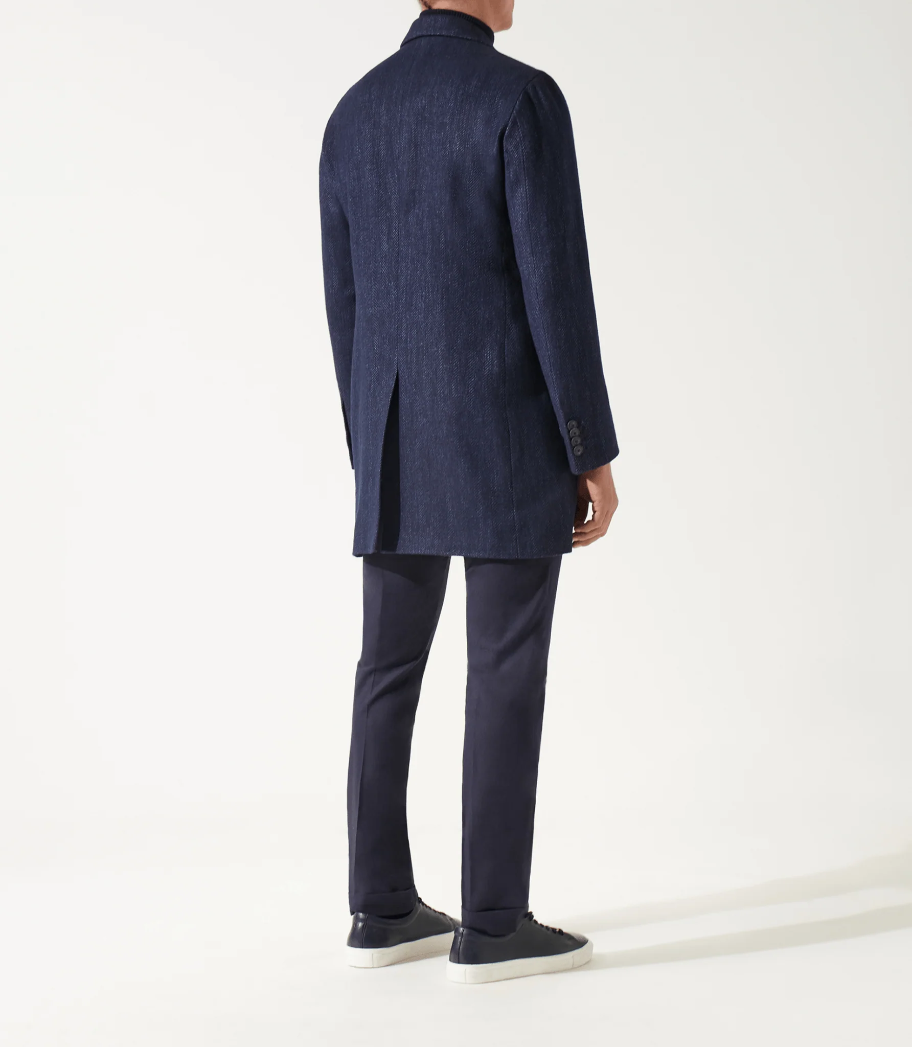 Manteau croisé bleu indigo ILLUMI - Image 3