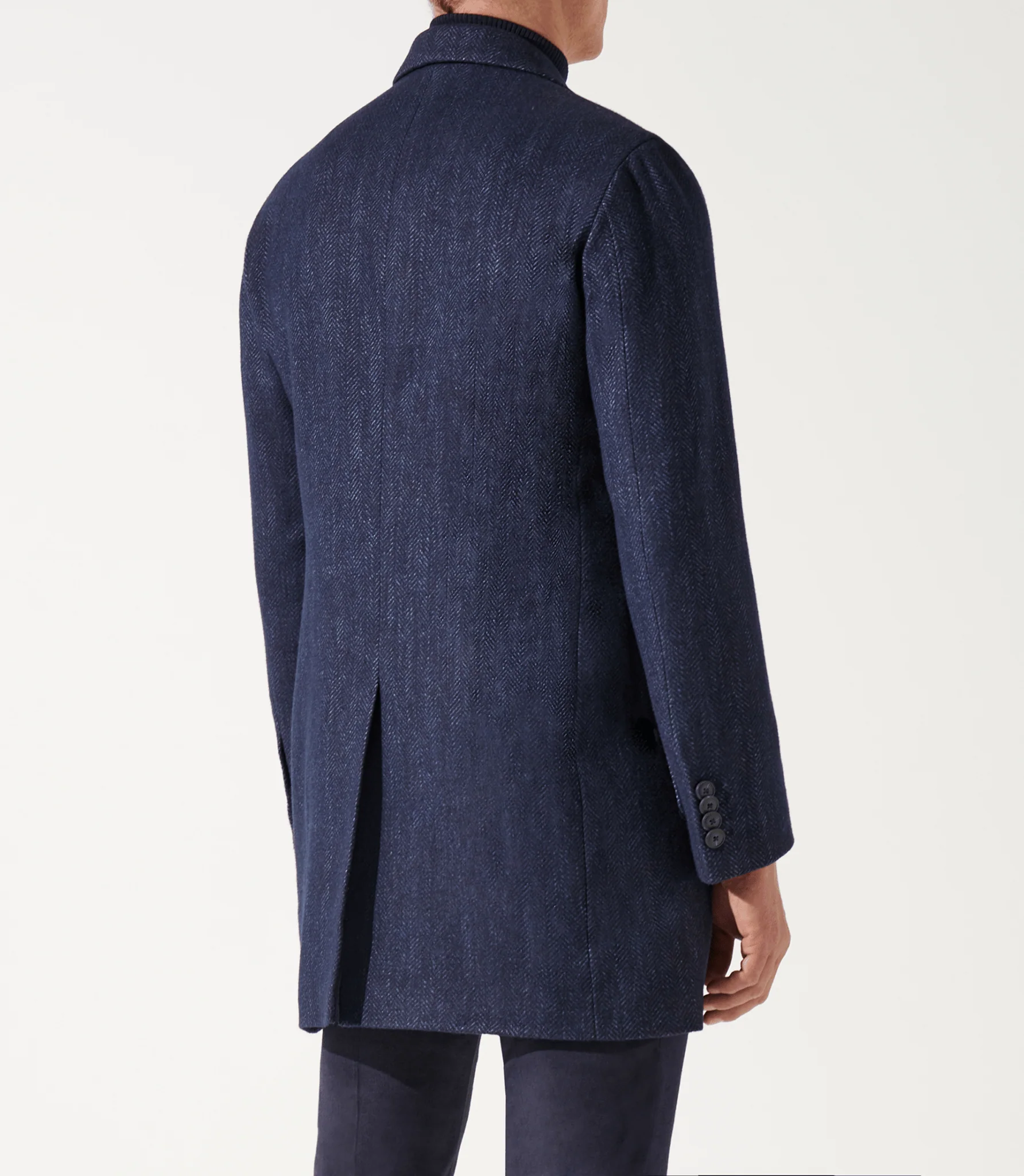 Manteau croisé bleu indigo ILLUMI - Image 5