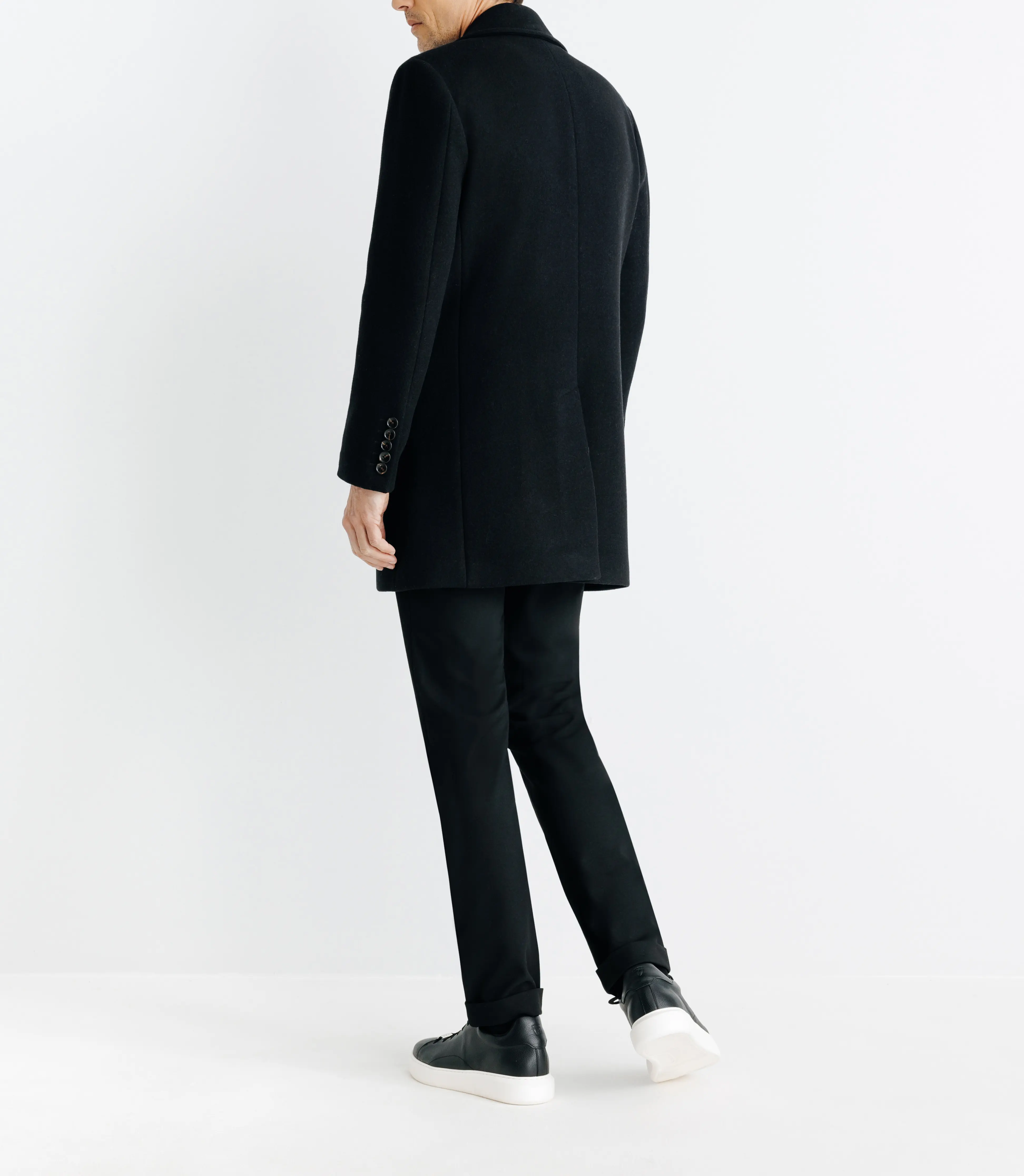 Manteau croisé noir - Image 2