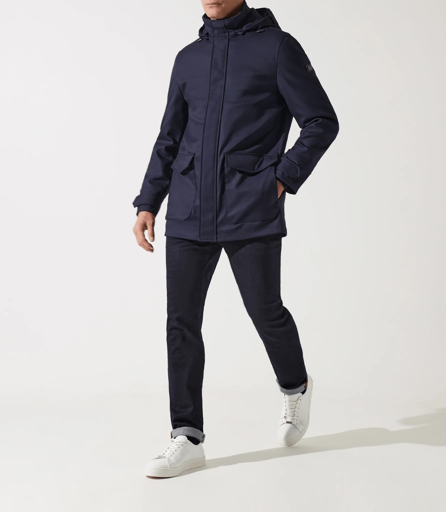 Manteau léger technique marine INDIANA