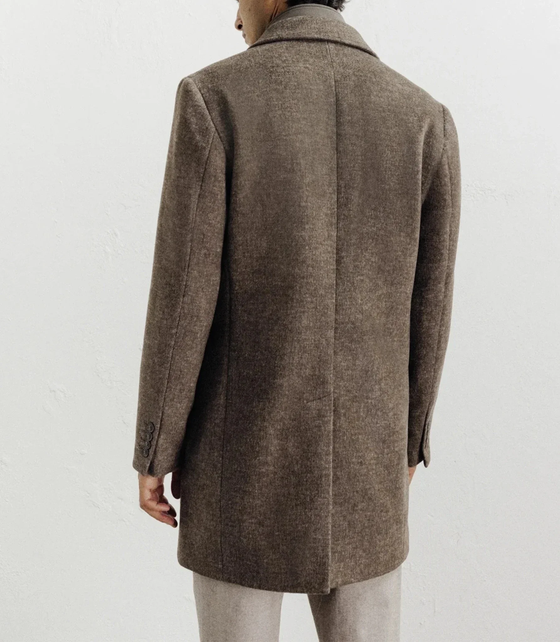 Manteau ville à parmenture amovible châtaigne - Image 4