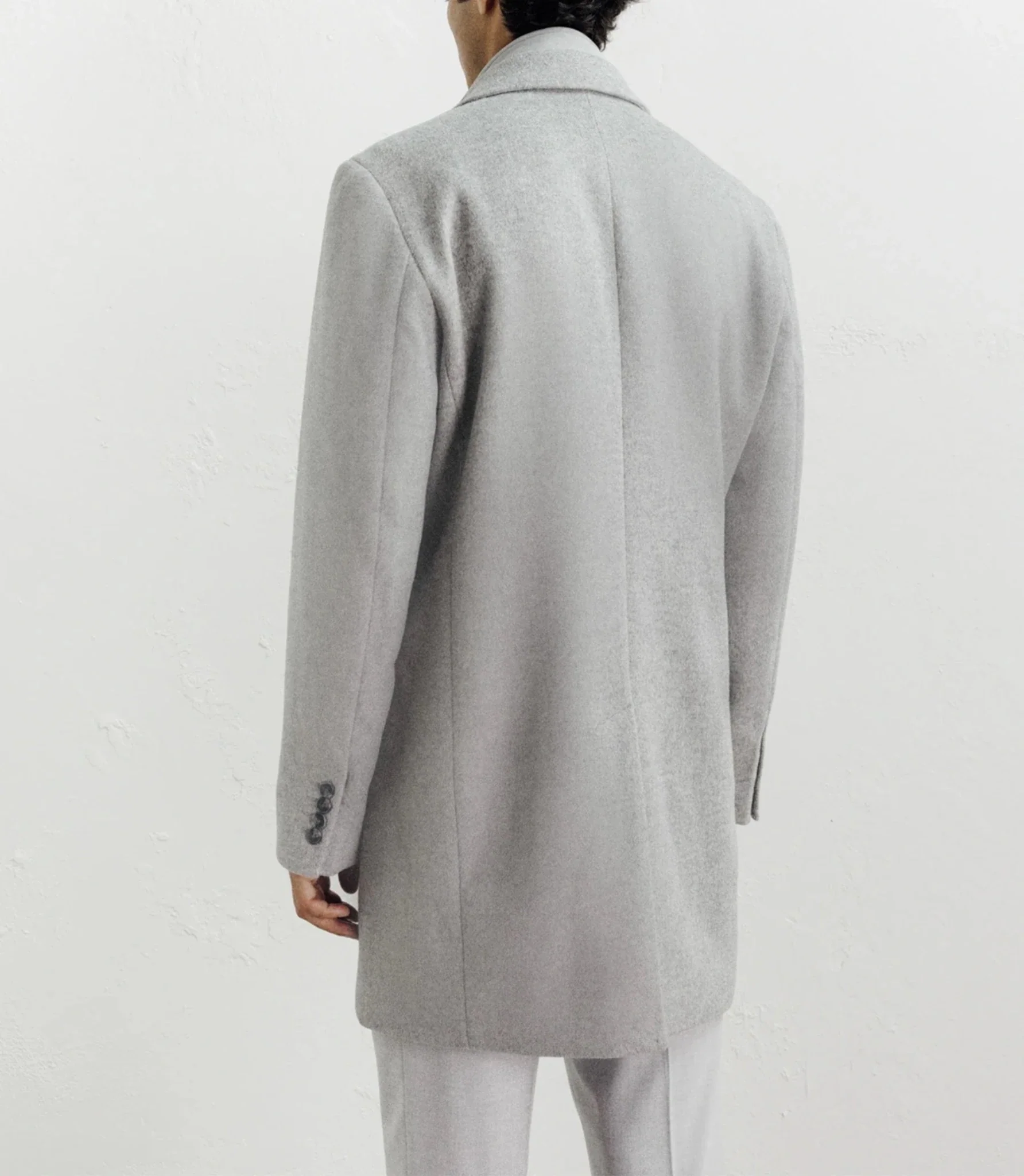Manteau ville à parmenture amovible gris clair - Image 4