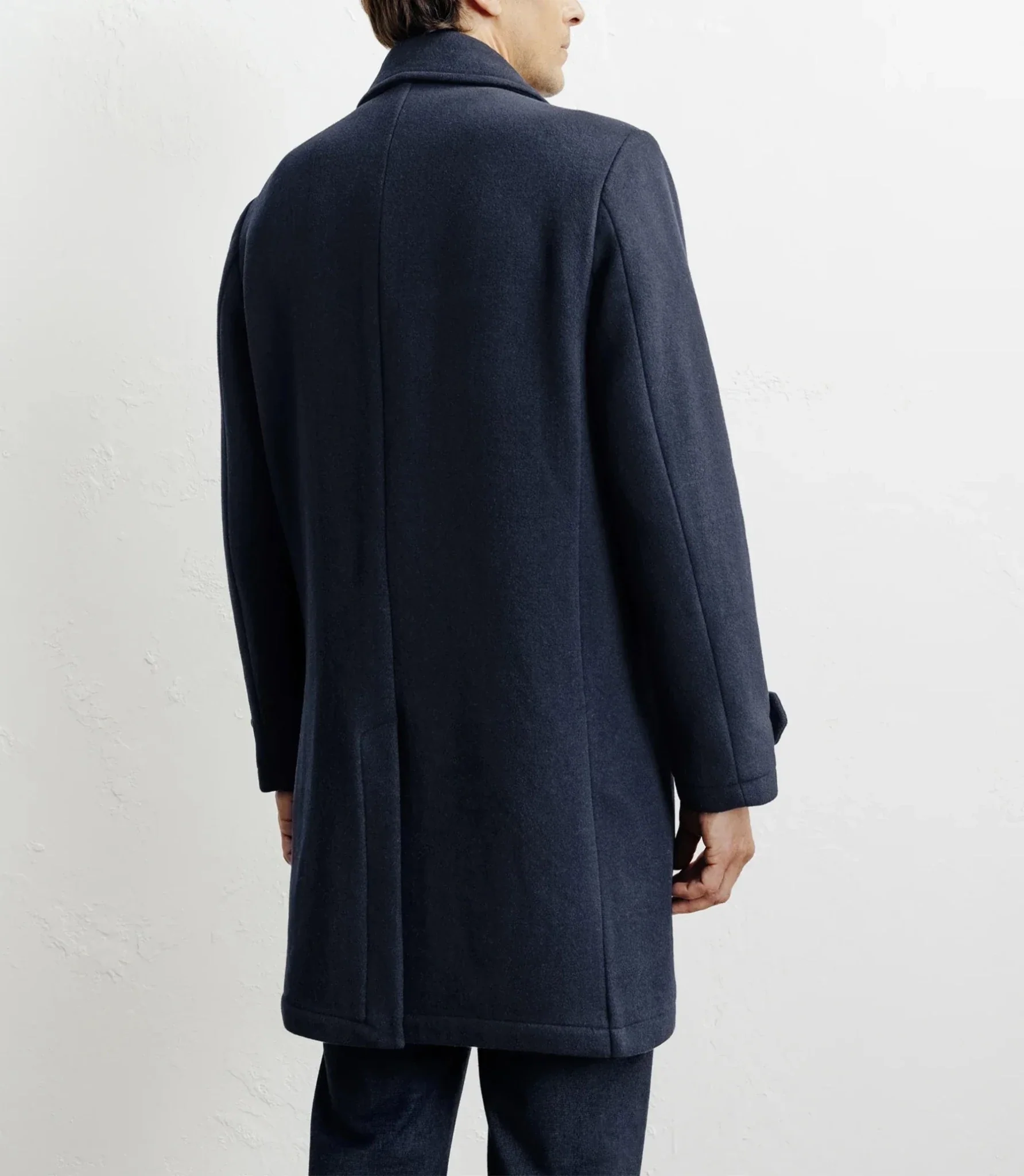 Manteau long droit marine - Image 5