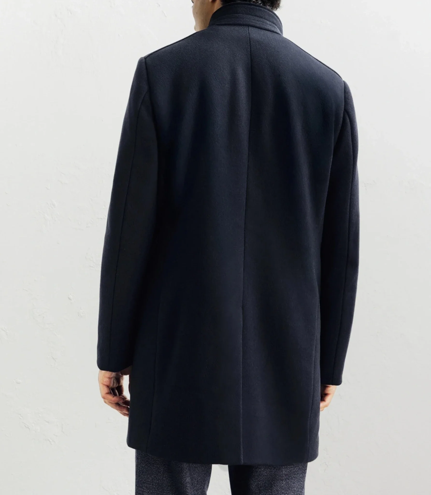 Manteau ville en laine marine - Image 4