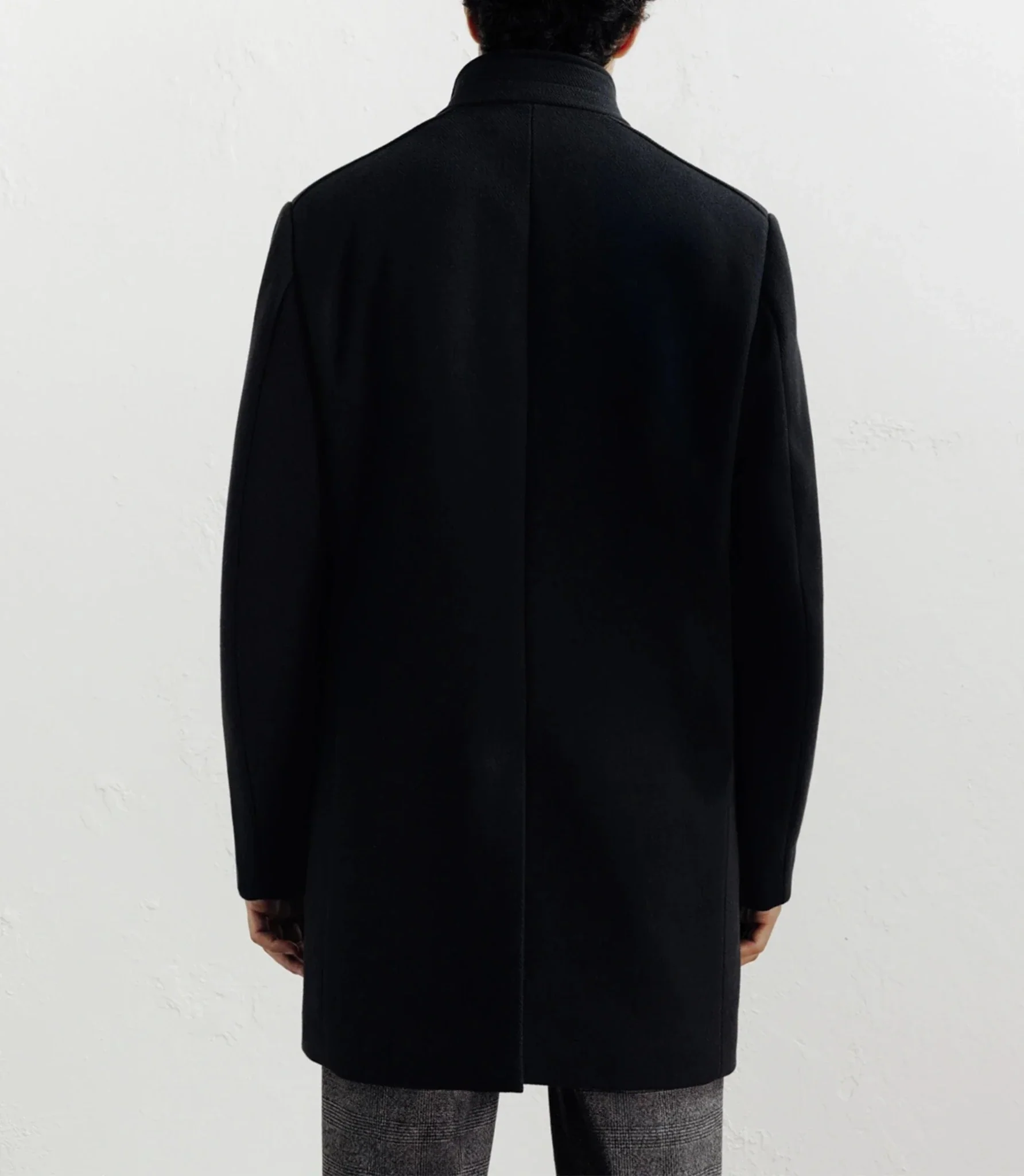Manteau ville en laine noir - Image 4