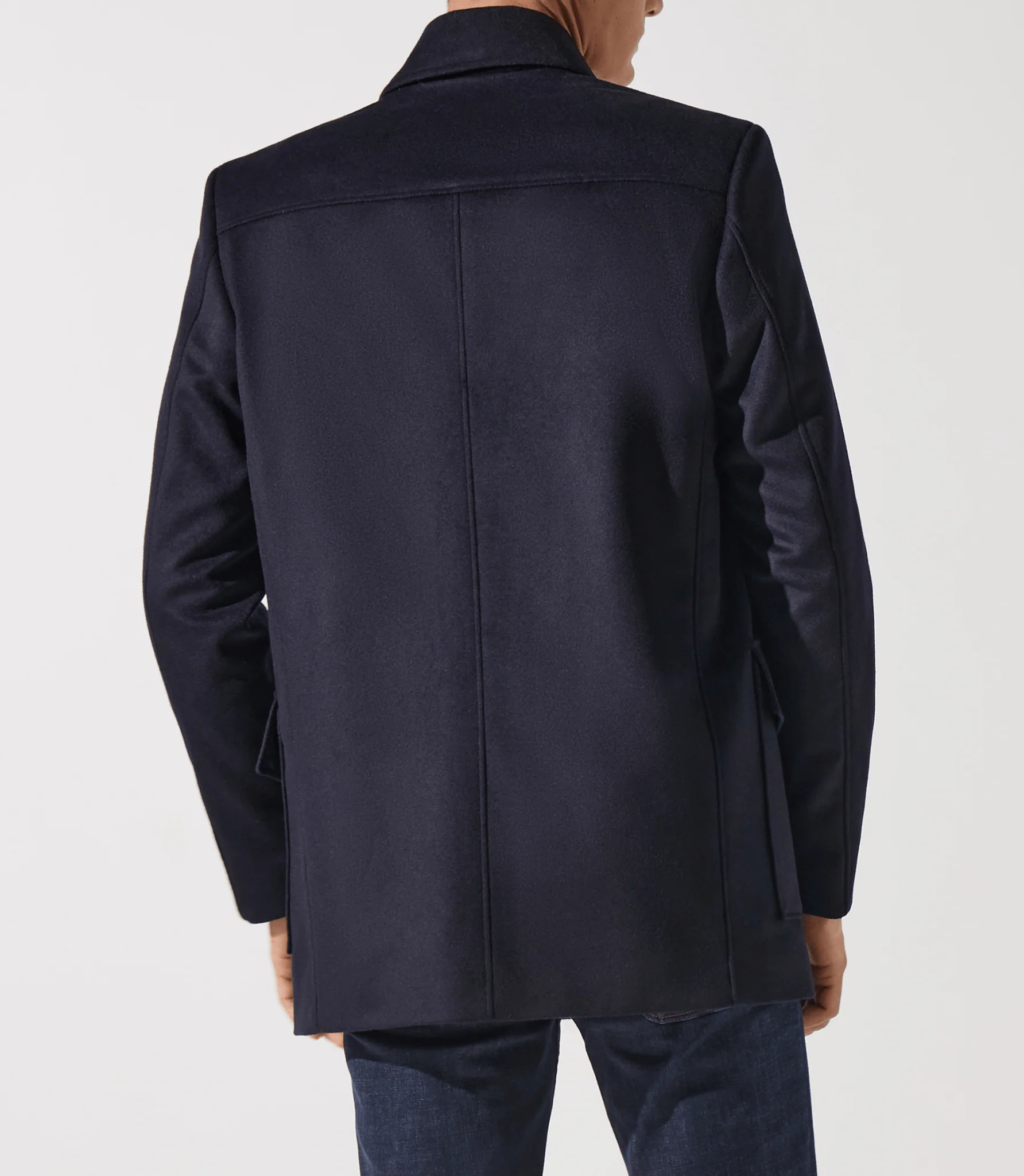 Manteau en laine cachemire marine ITALO - Image 3