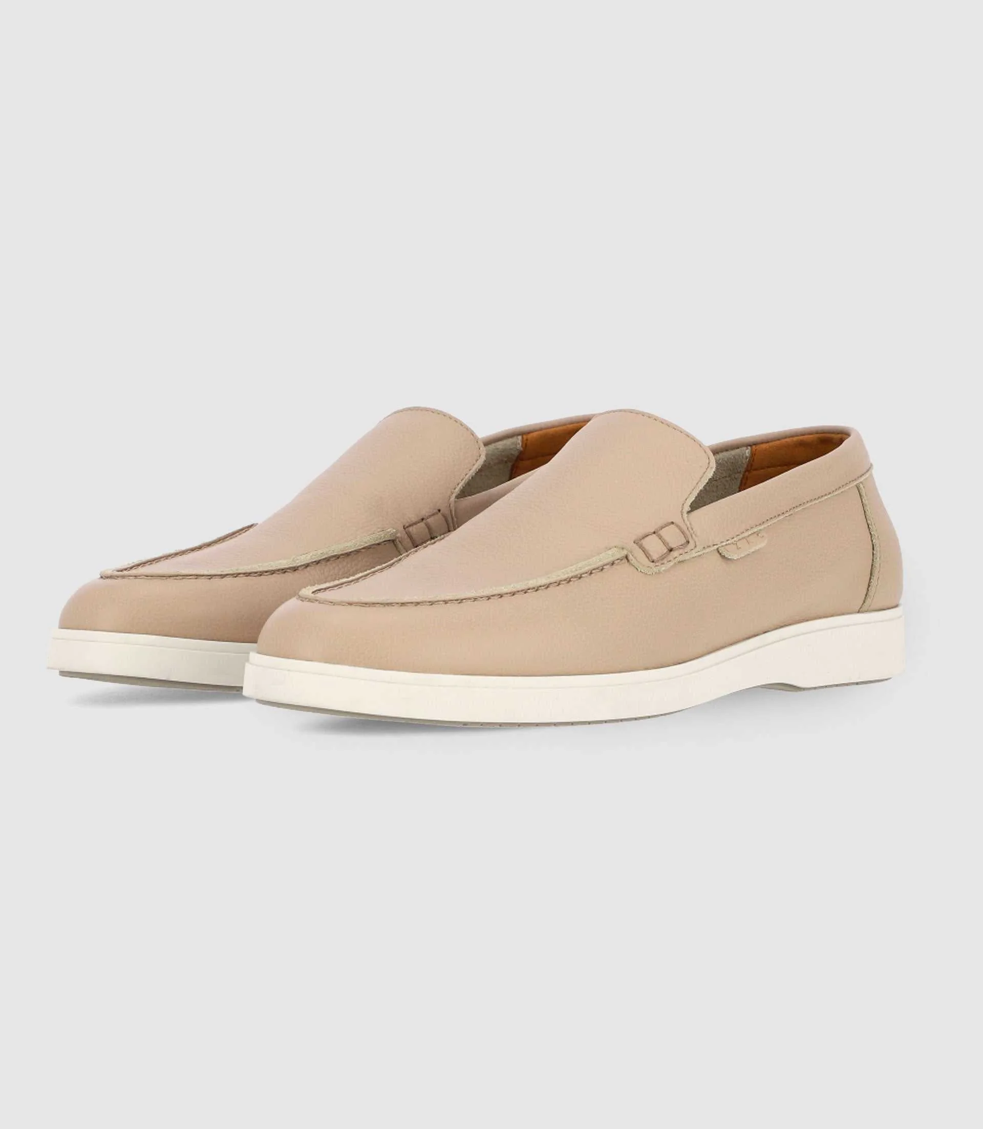 Mocassins en cuir beige - Image 2