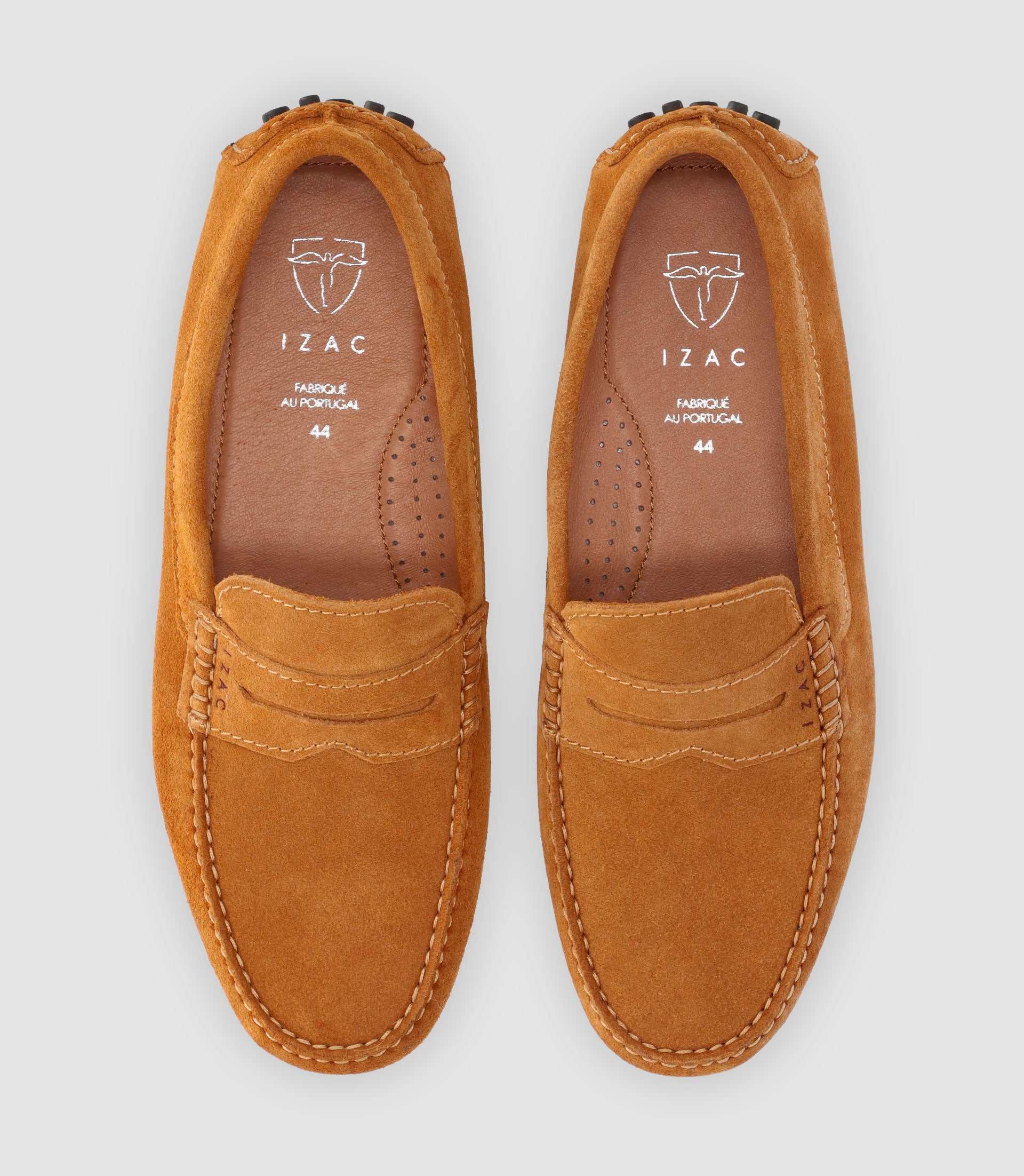 Mocassin en croute velours CAMEL - Image 3