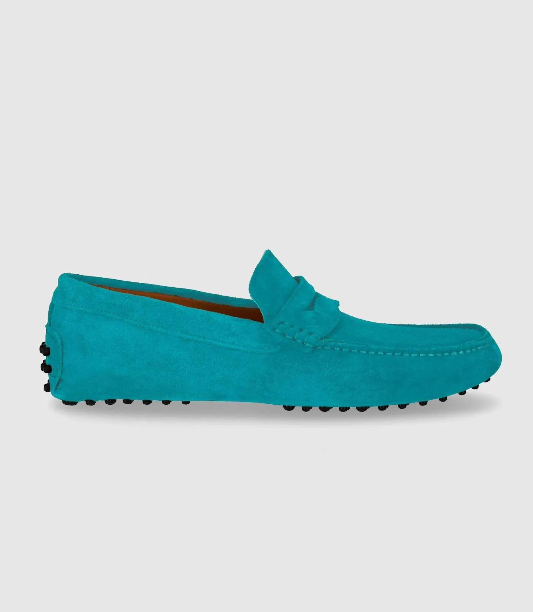 Mocassin en cuir velours bleu ciel "Eros 2"