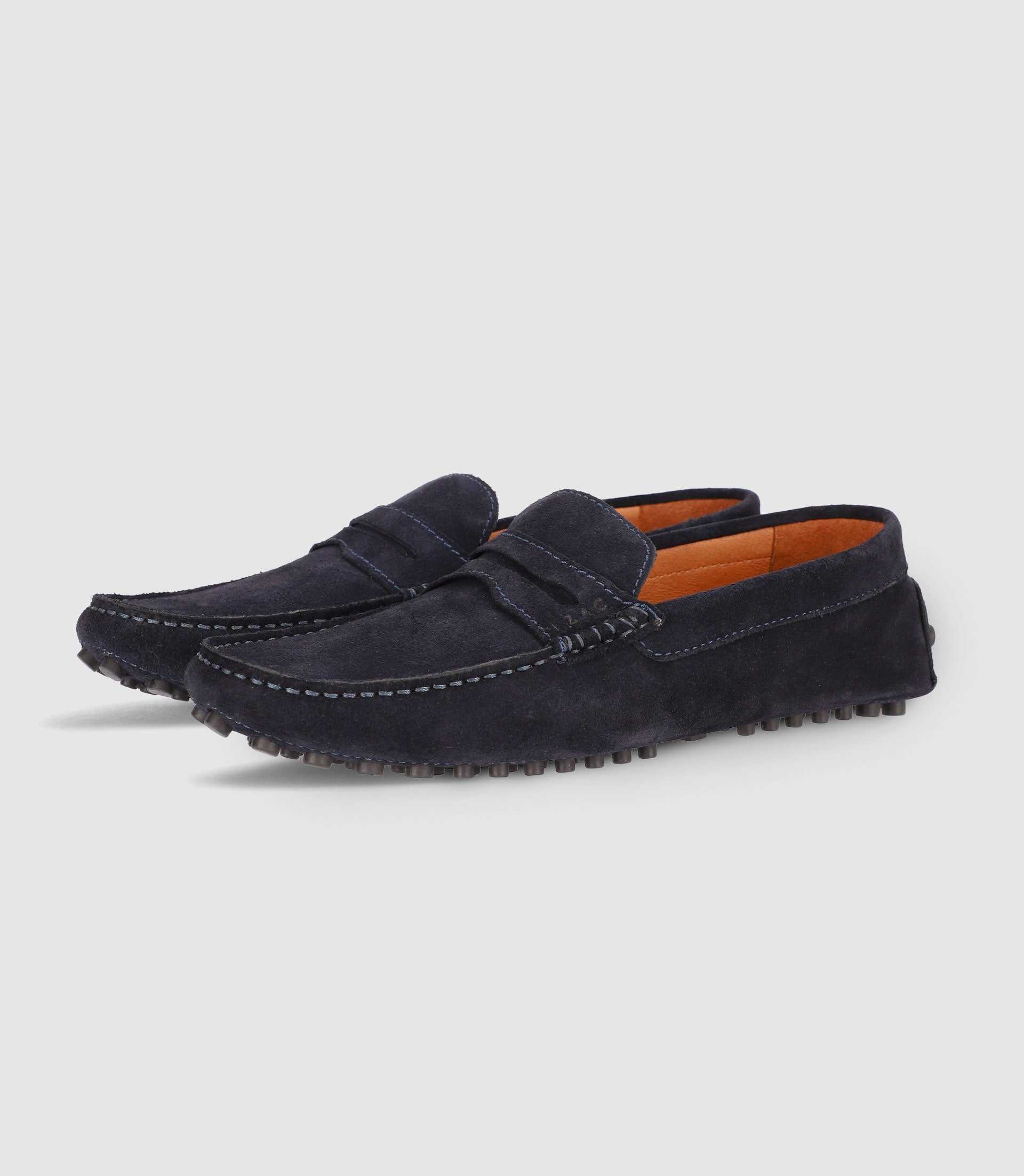 Mocassin en croute velours MARINE - Image 2