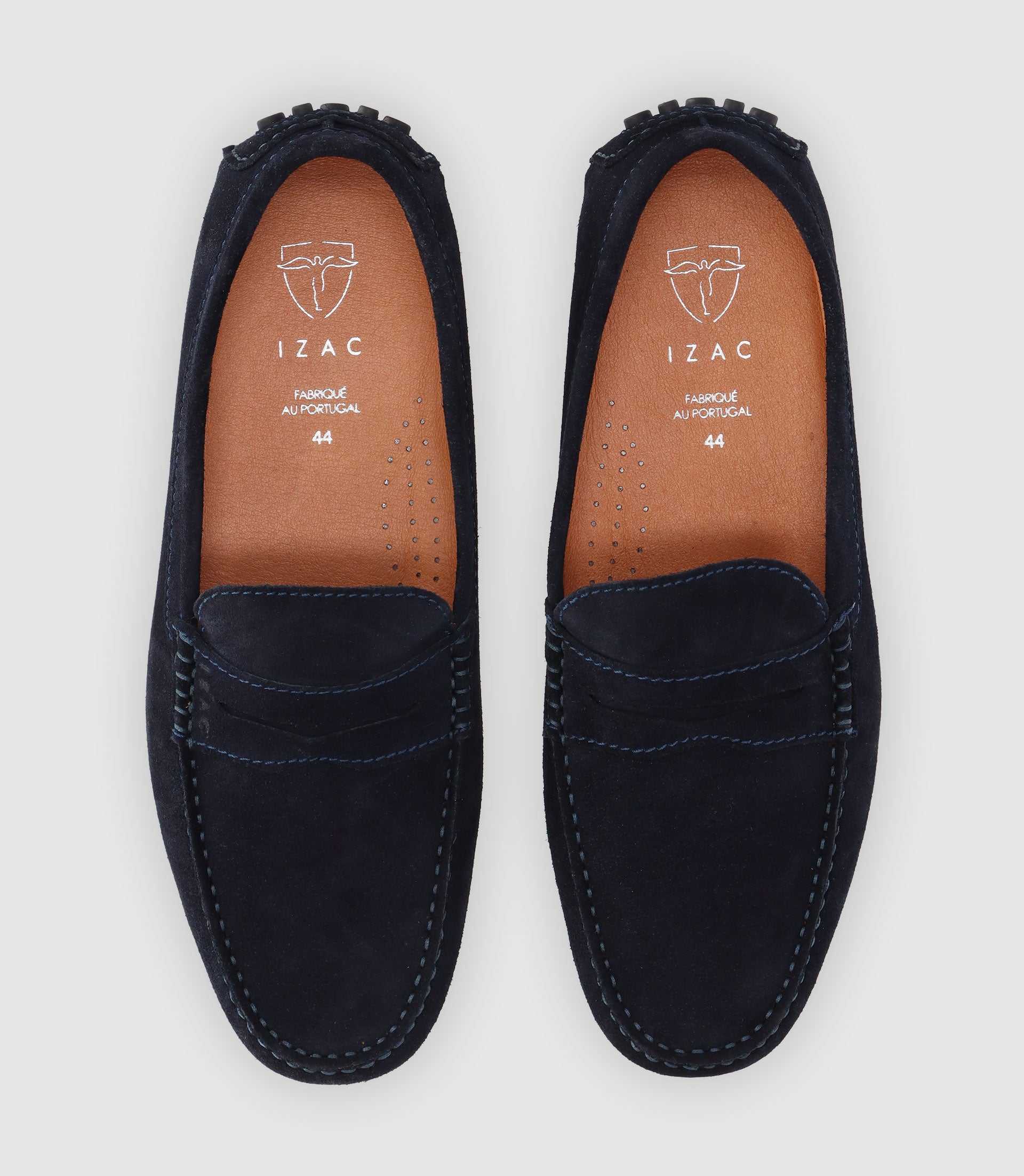 Mocassin en croute velours MARINE - Image 3