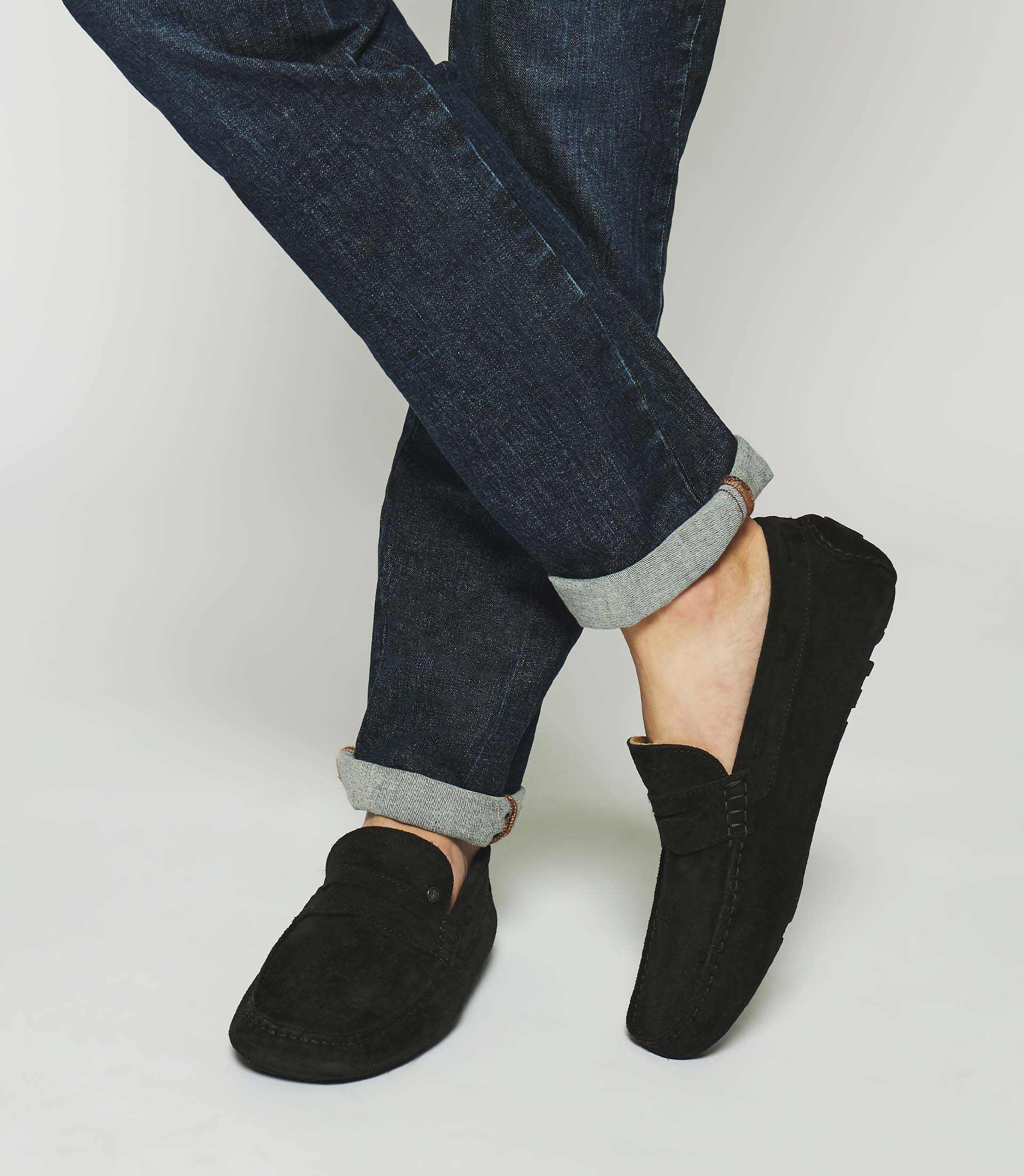 Mocassins en velours noir - Image 4