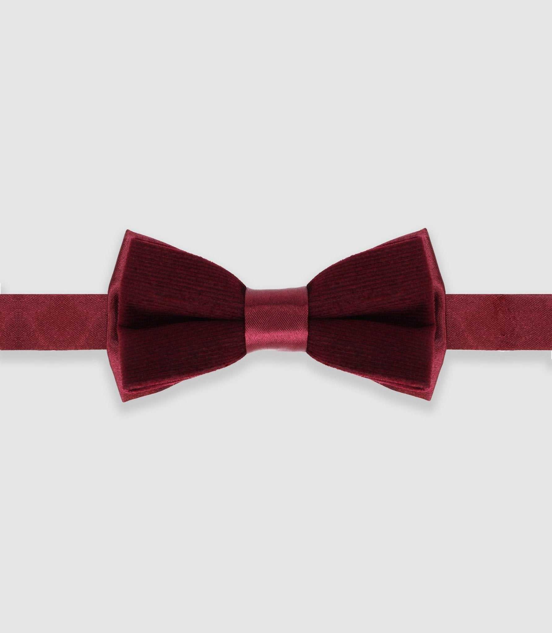 Nœud papillon effet satin bordeaux NPDUOTARKAN - Image 2